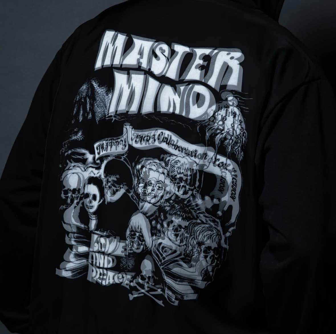 TRIPPY MIKIO ART × mastermind JAPAN /トリッピーミキオアート×マスターマインドジャパン/ZIP PARKA ROCK STARS BLACK S