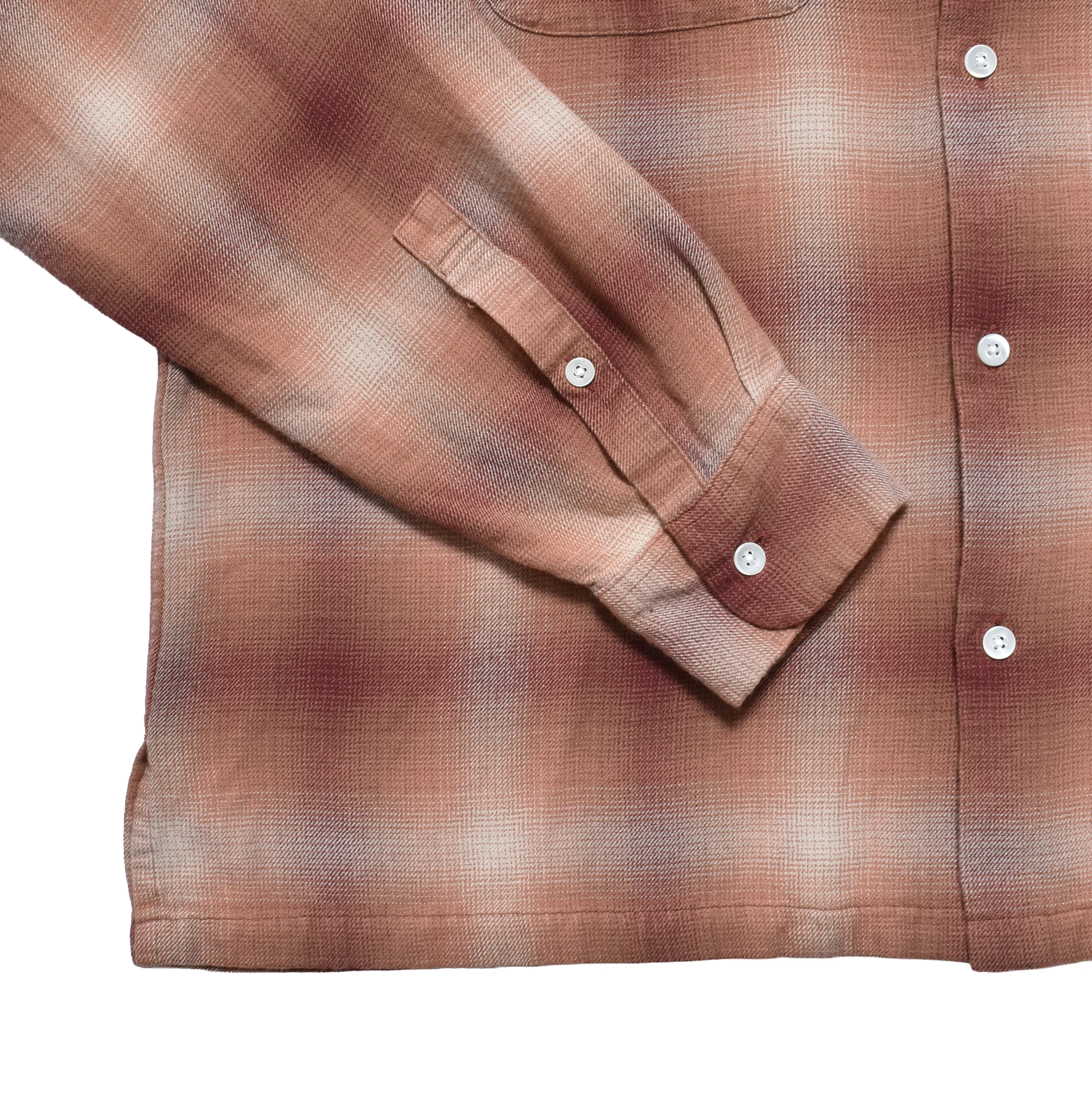 MINEDENIM/マインデニム/R.Flannel Ombre Open Collar SH RPT 1