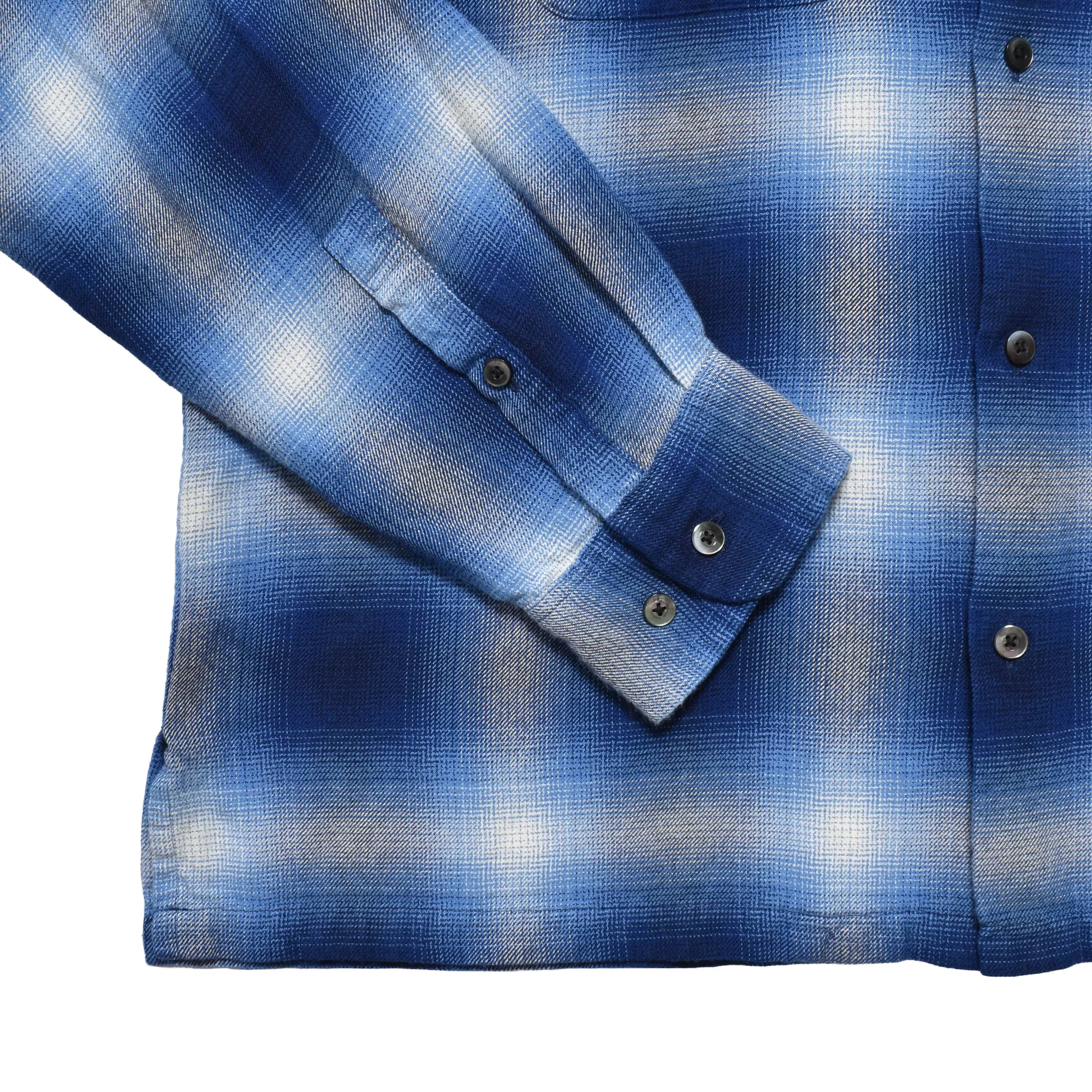 MINEDENIM/マインデニム/R.Flannel Ombre Open Collar SH(1 BPT)｜ B