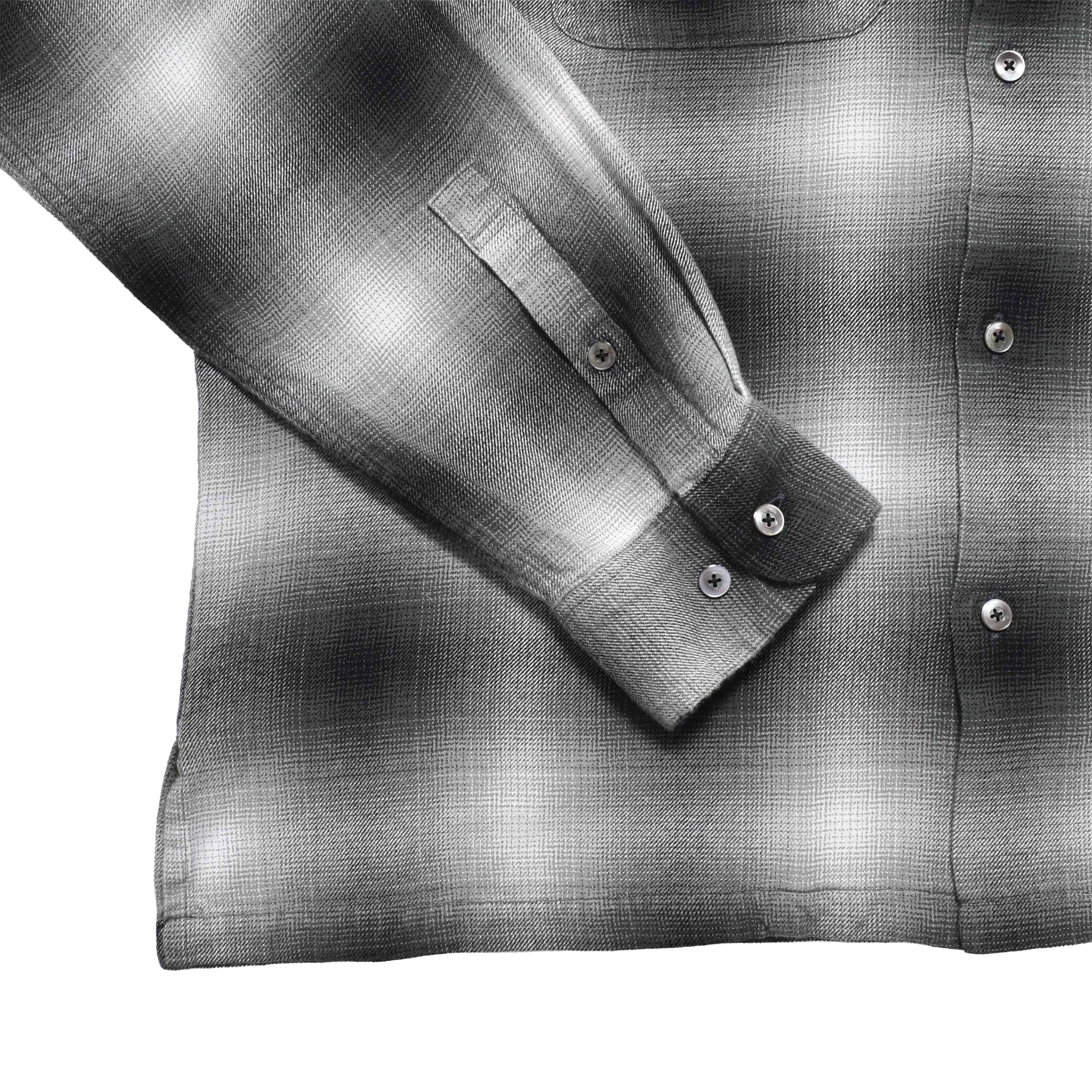 MINEDENIM/マインデニム/R.Flannel Ombre Open Collar SH BLT 1