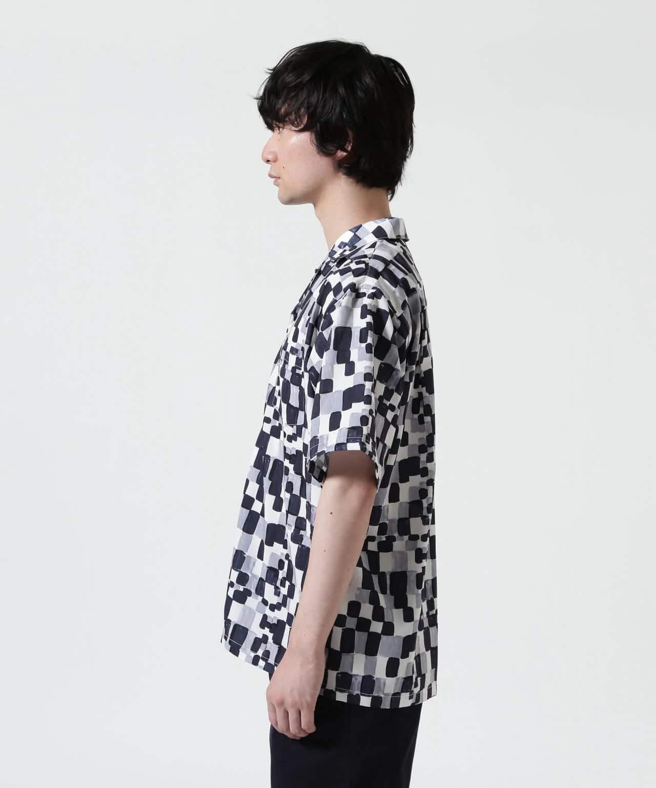HOLO MARKET/ホロマーケット/HMV S/S SHIRTS/総柄アロハ半袖シャツ CHARCOAL 1