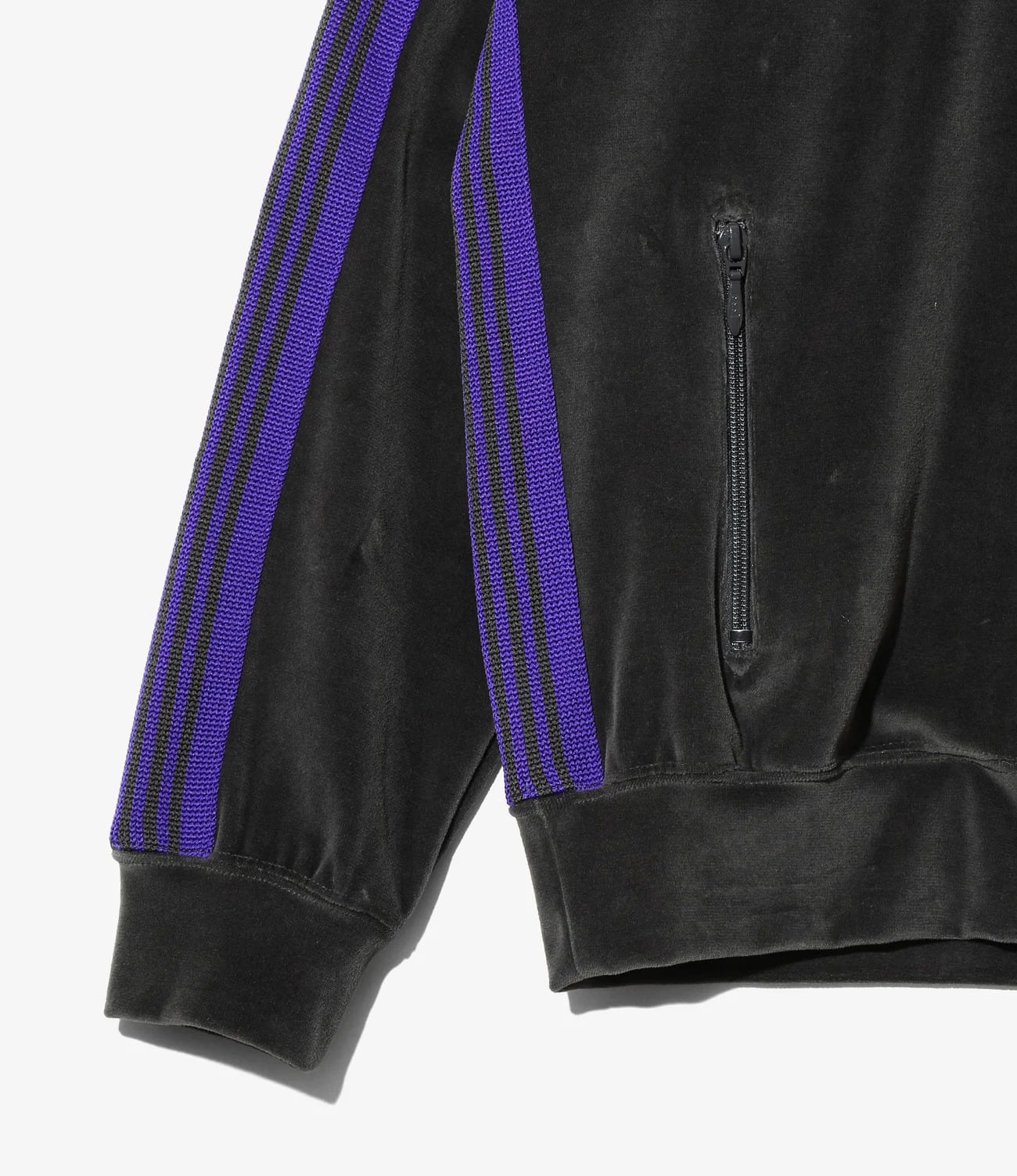 NEEDLES/ニードルズ/RIB COLLAR TRACK JACKET - C/PE VELOUR C-Charcoal S