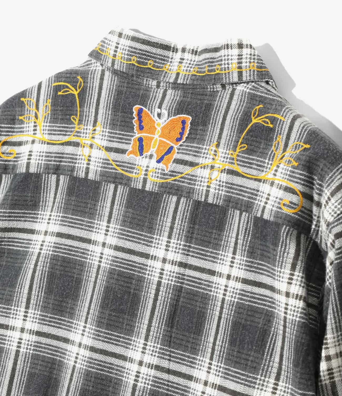 NEEDLES/ニードルズ/ONE-UP SHIRT - PRINTED FLANNEL / PLAID Black S