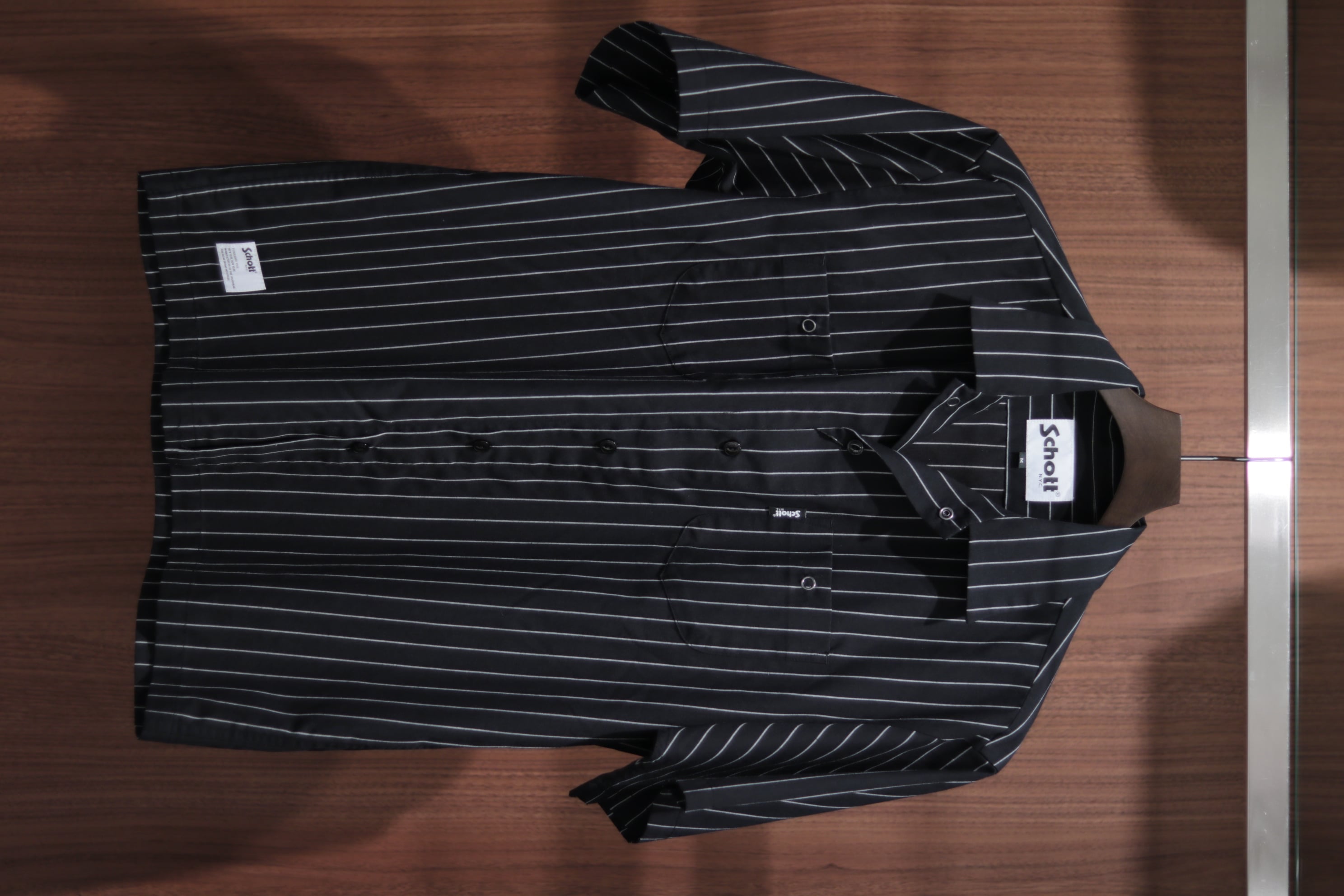 Schott STRIPE S/S WORK SHIRT/ストライプワークシャツ