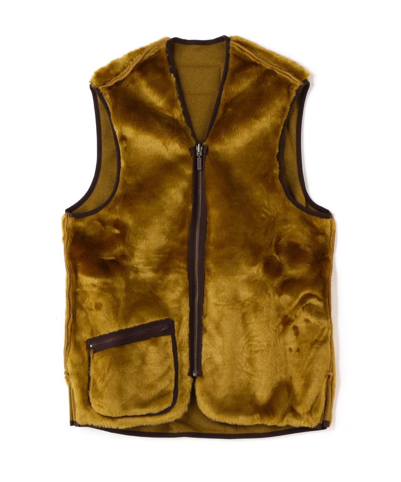 BARBOUR/バブアー/フロントジップファーライナーベスト（レギュラーフィット） BROWN 38