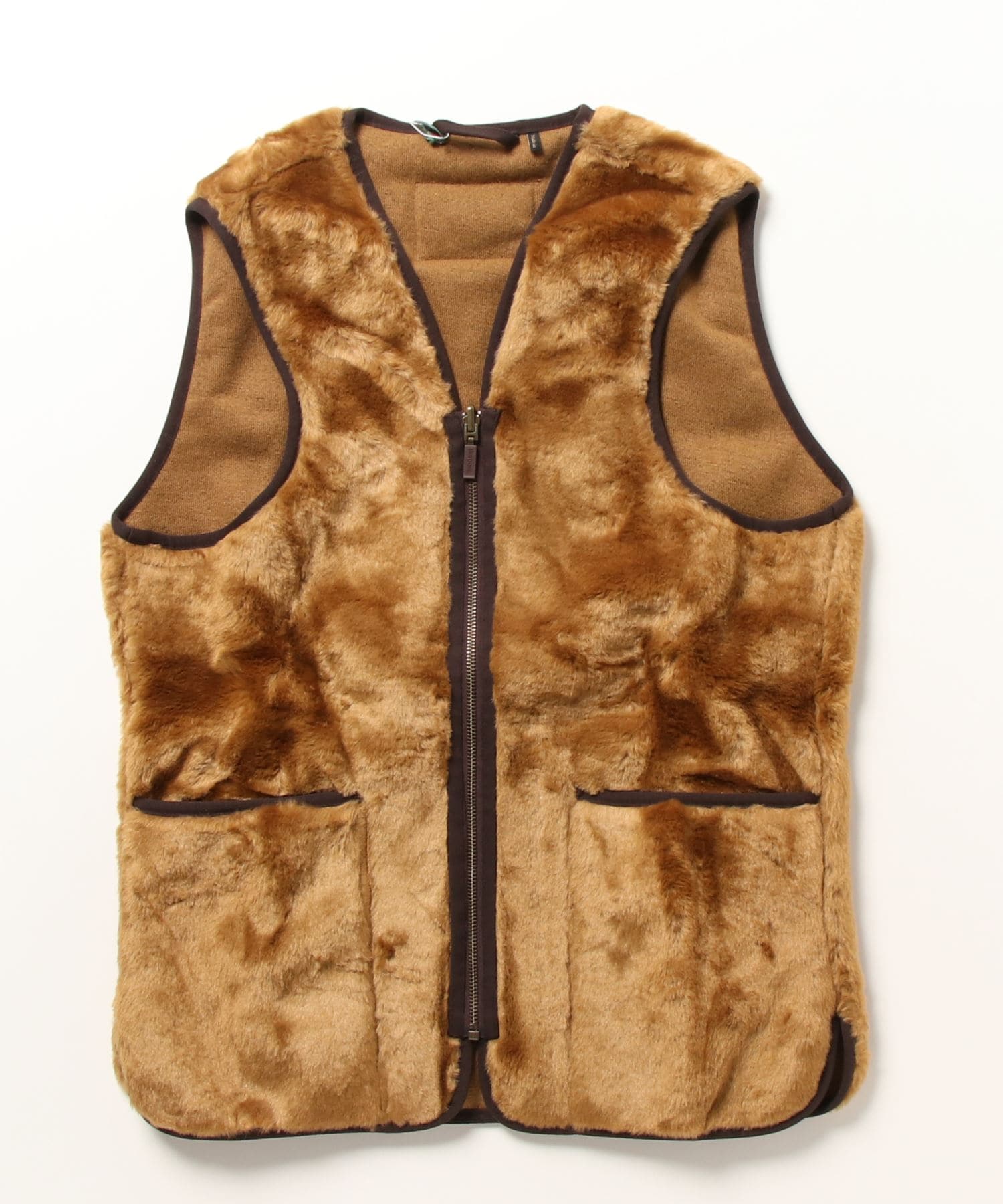 BARBOUR/バブアー/フロントジップファーライナーベスト（スリムフィット） LIGHT BROWN 42