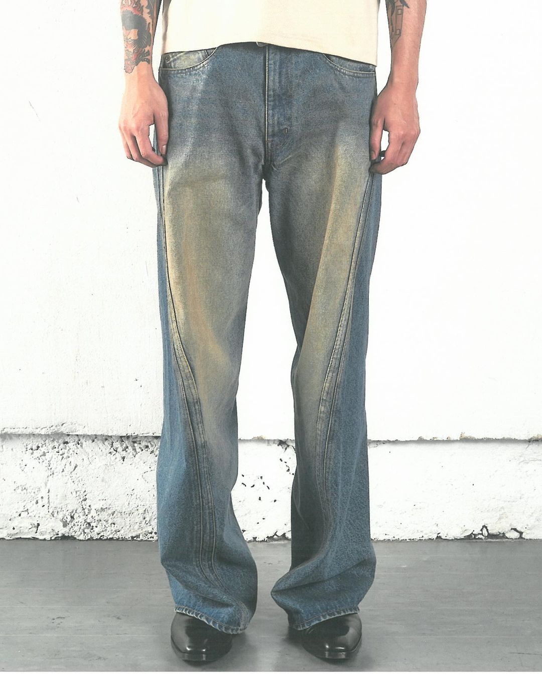 SKOVNVRFRGT ネバーフォーゲット23ss 3D TWISTED JEANS