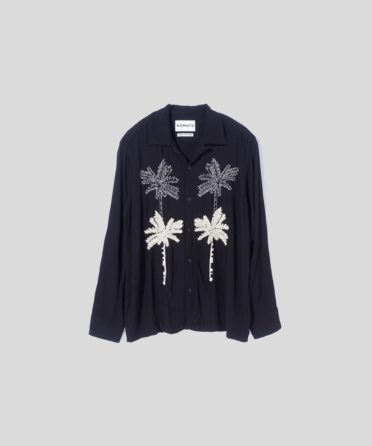 NOMA t.d./ノーマティーディー/PALM TREE HAND EMBROIDERY LS SHIRT BLACK 5