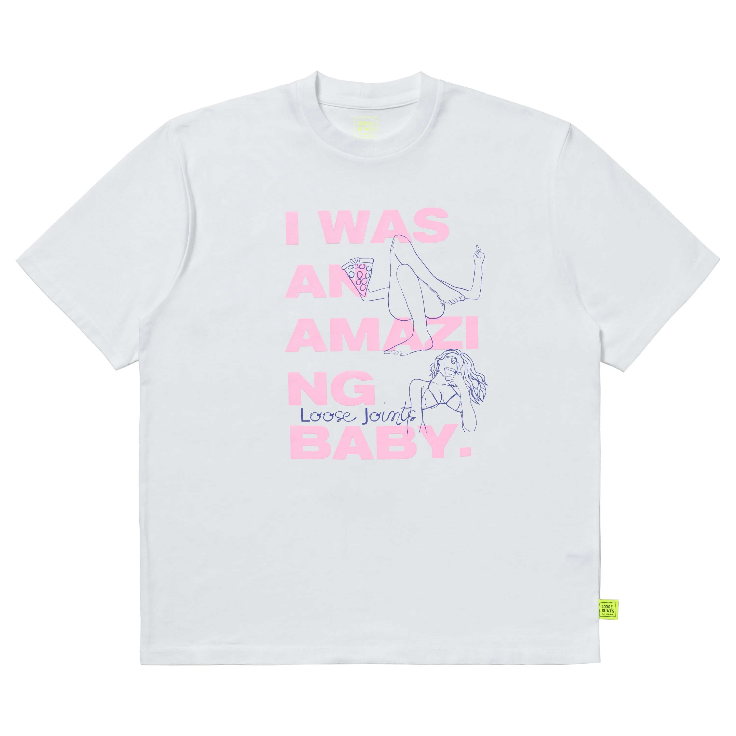 loosejoints/ルーズジョインツ/CARLOS NUNEZ - 'AMAZING BABY' S/S TEE WHITE L