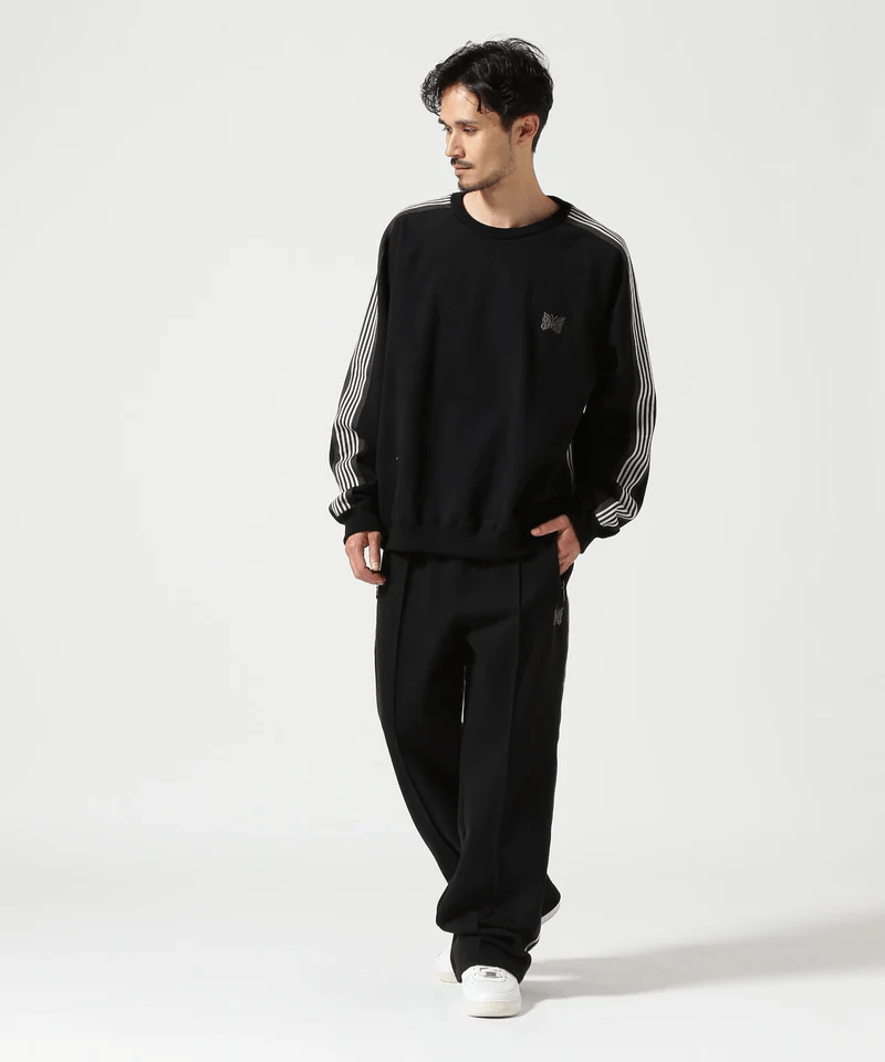 Needles/ニードルズ/【B'2nd EXCLUSIVE】Track Crew Neck - Cotton Jersey BLACK S