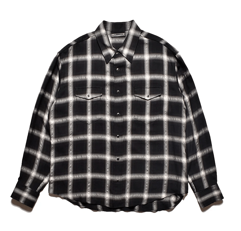 MINEDENIM/マインデニム/R/W Neon Ombre Western SH(1 BLACK)｜ B