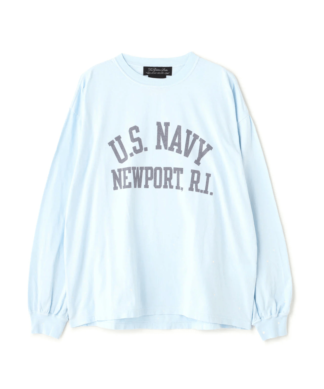 REMI RELIEF/レミレリーフ/別注20/-天竺ロンＴ（US NAVY）ペイント加工 SAX L