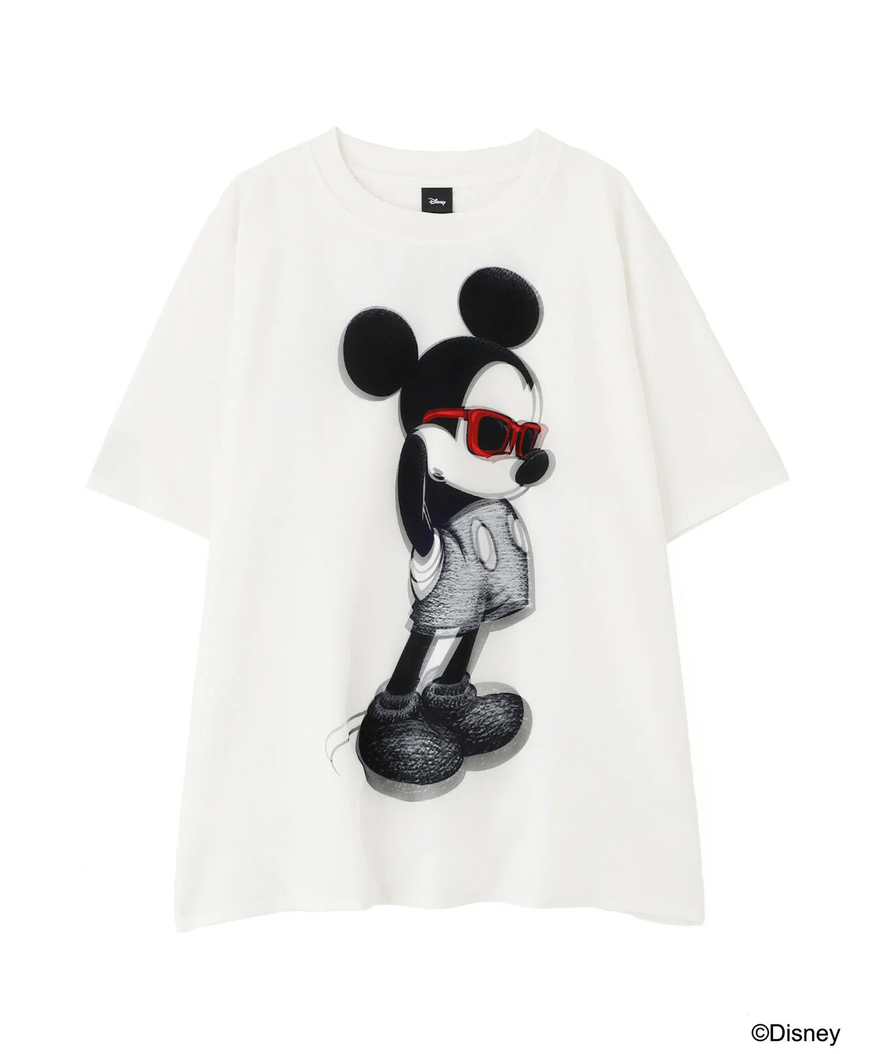 maxsix/マックスシックス/ SUNGLASS MICKEY 3D TEE ディズニーライセンス WHITE M