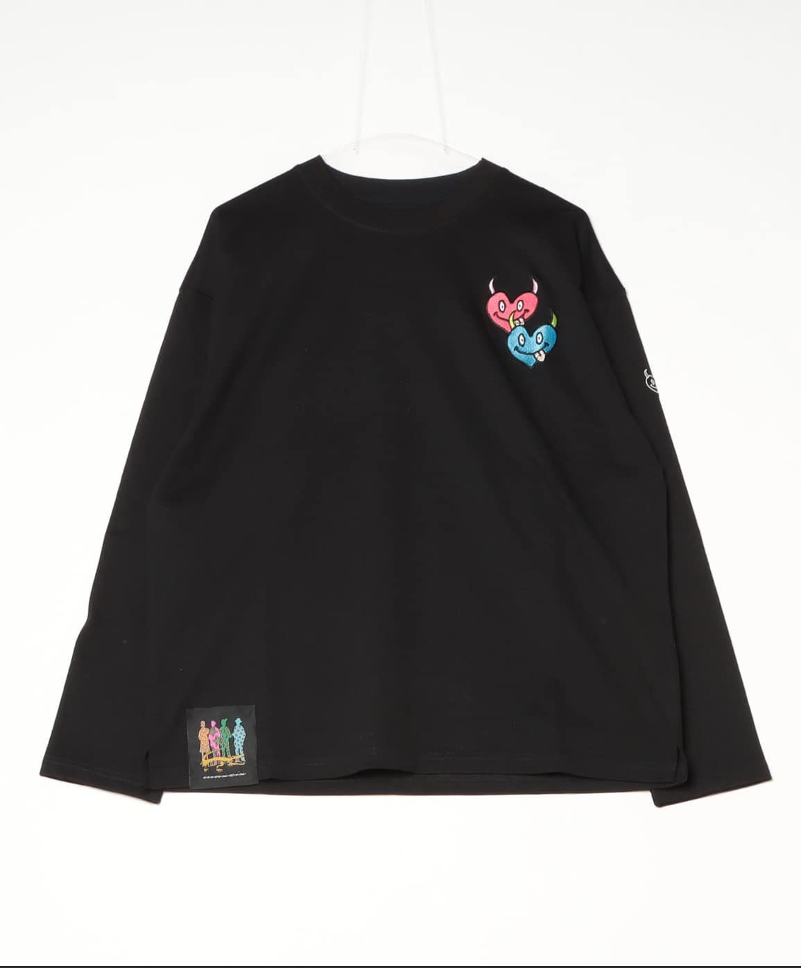 maxsix/マックスシックス/DOUBLE HERT L/S TEE BLACK M