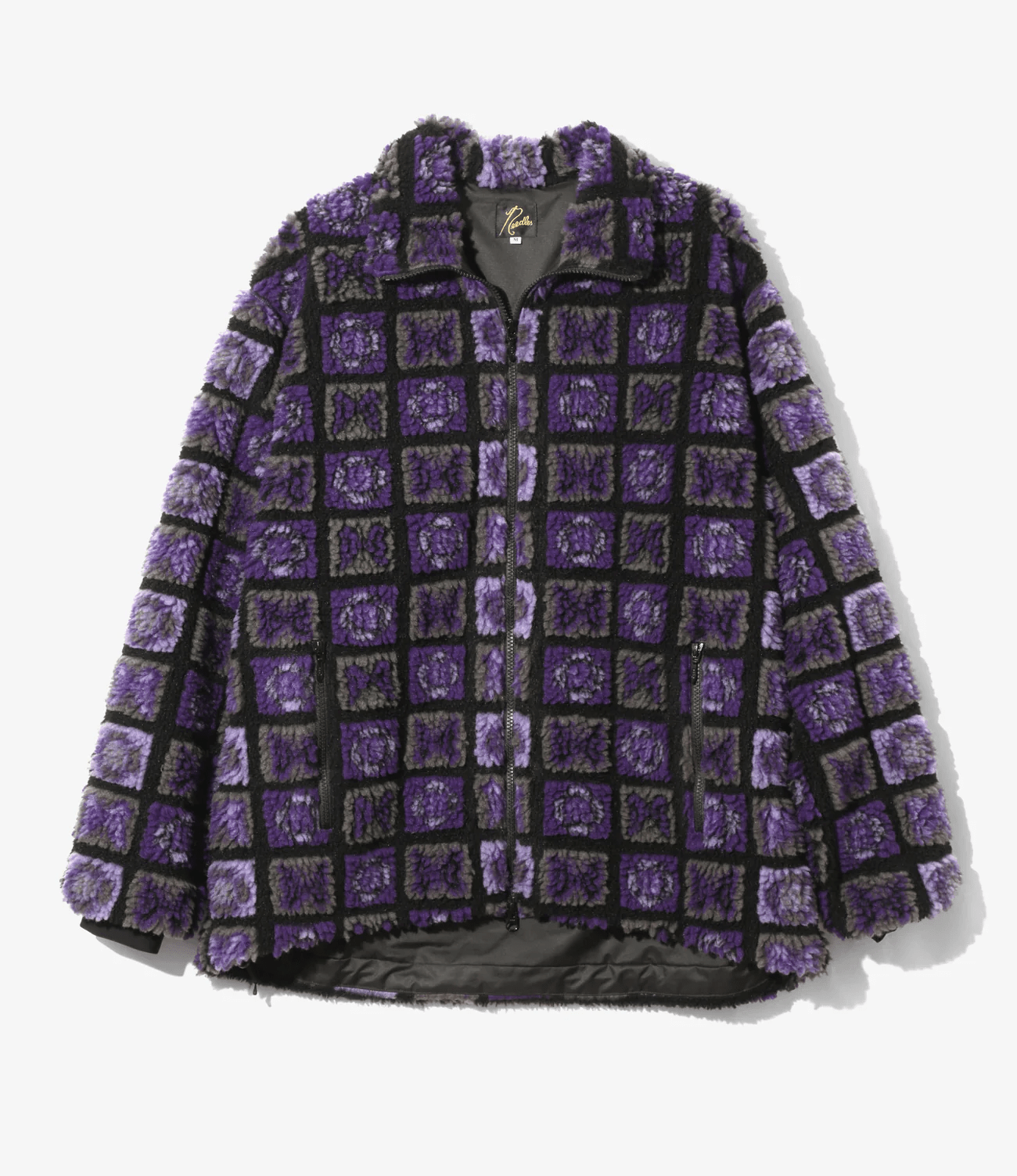 Needles/ニードルズ/FUR JACKET - PAPILLON PLAID PILE PURPLE/BLACK S