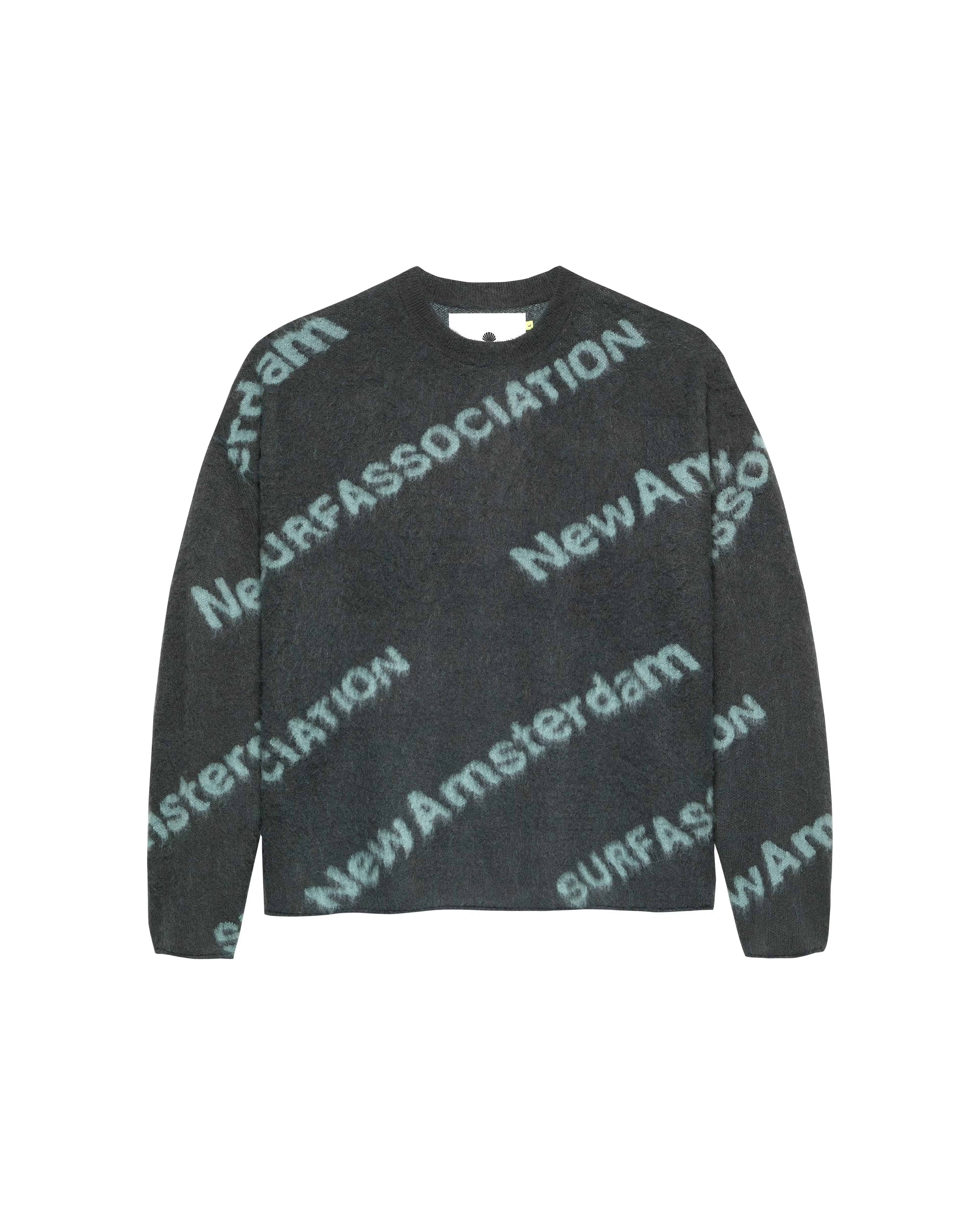 NewAmsterdam/ニューアムステルダム/JACQUARD KNIT SHARK GREEN/TEAL GREEN S