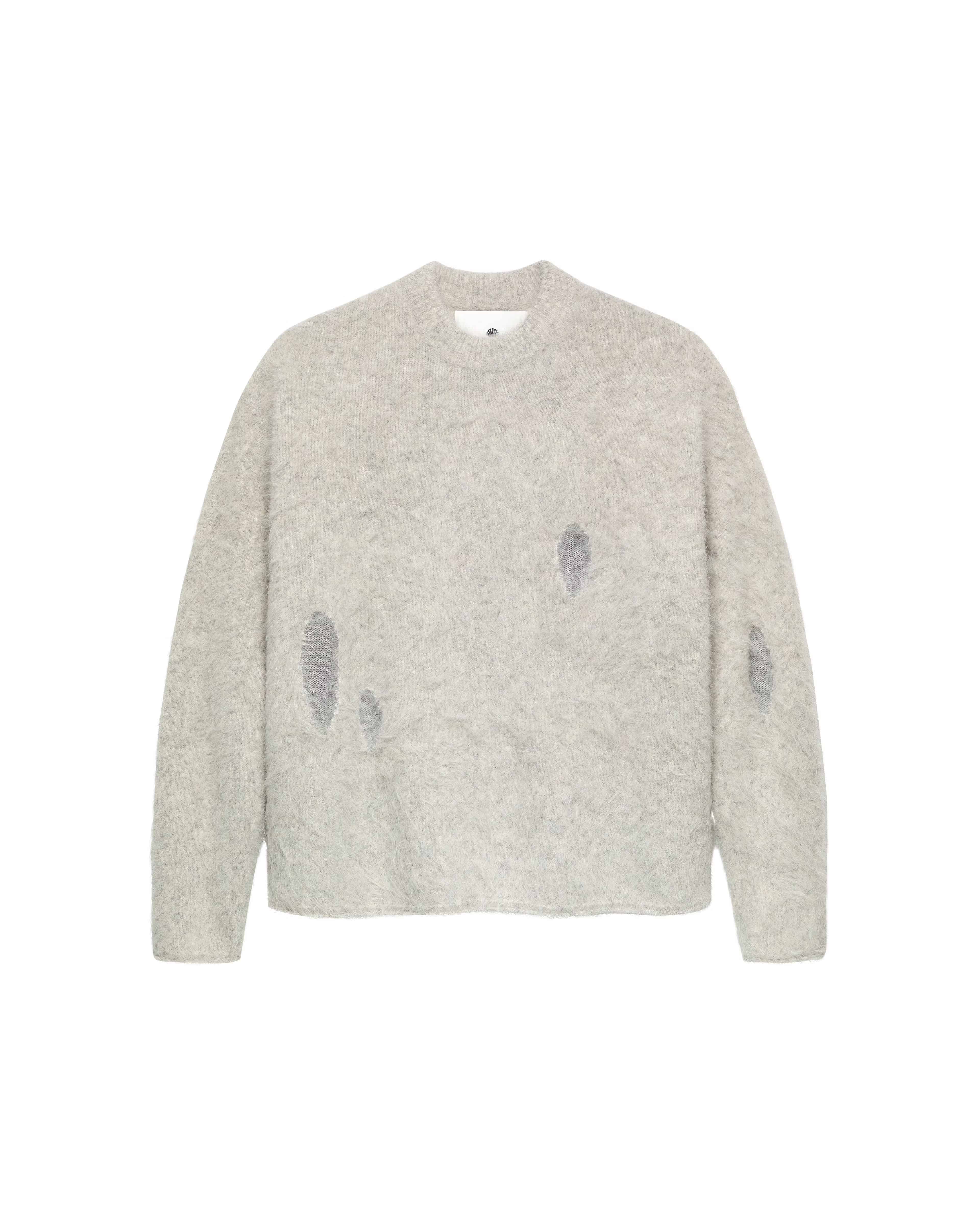 NewAmsterdam/ニューアムステルダム/ALPACA BLEND CREWNECK GREY BLACK M