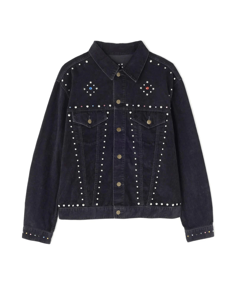 Needles/ニードルズ/STUDDED JEAN JACKET - 14W CORDUROY BLACK L