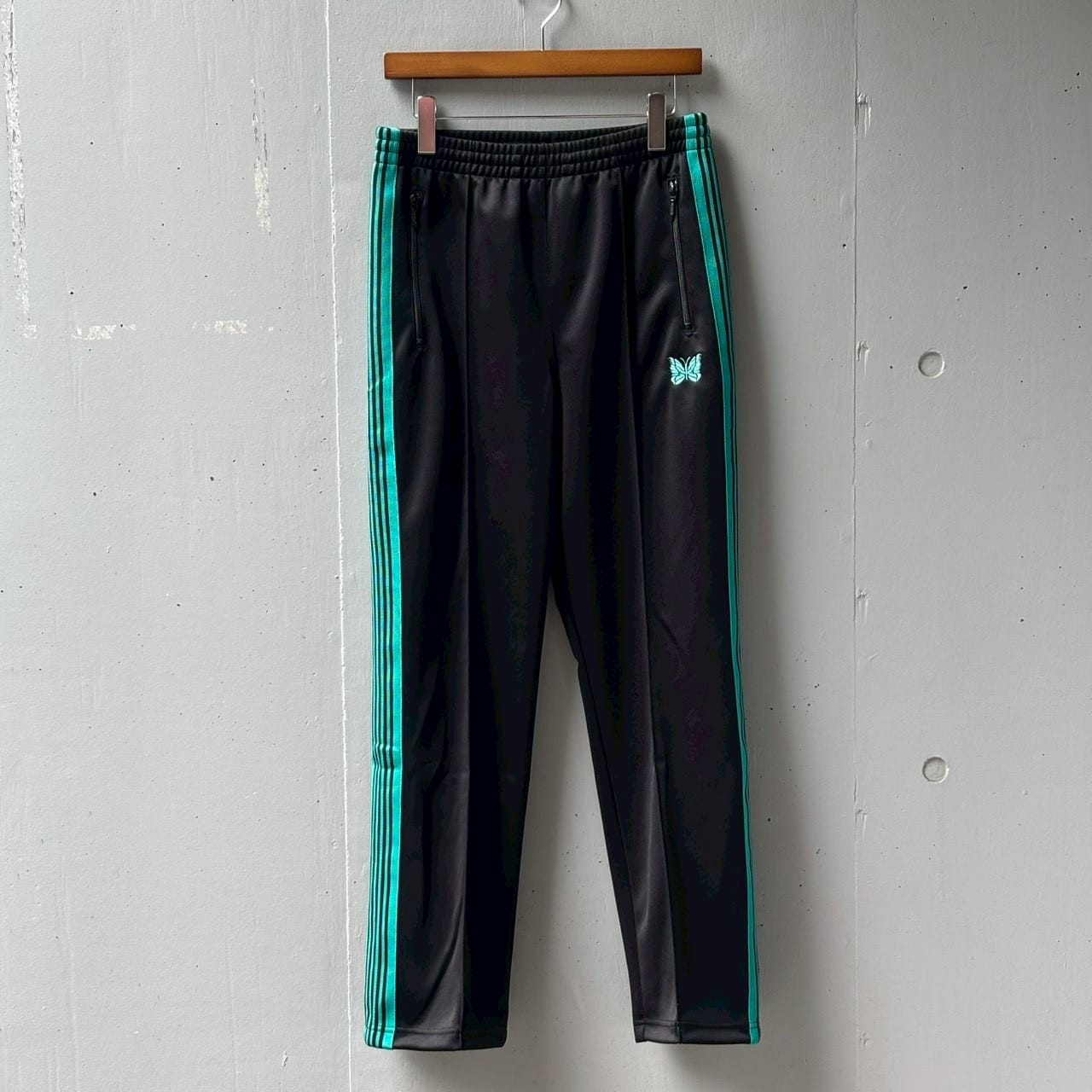 Needles【B'2nd Exclusive】/ニードルズ【B'2nd別注】/Track Pant-Poly smooth BLACK XS