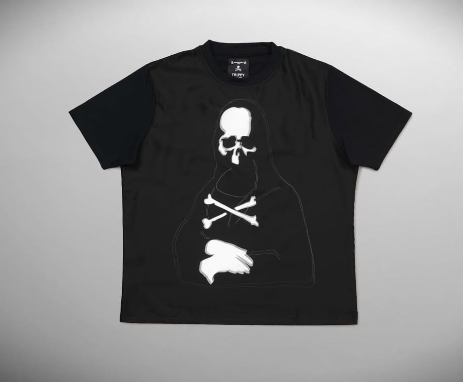 TRIPPY MIKIO ART × mastermind JAPAN /トリッピーミキオアート×マスターマインドジャパン/TEE MONALIZA BLACK S
