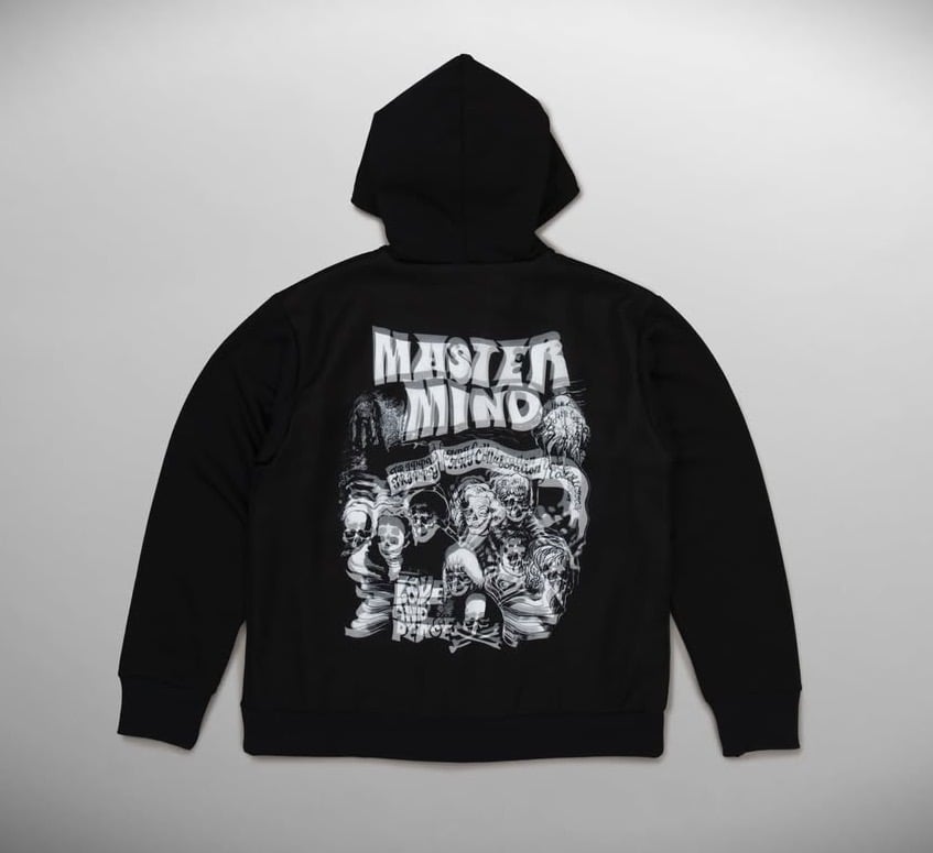 TRIPPY MIKIO ART × mastermind JAPAN /トリッピーミキオアート×マスターマインドジャパン/ZIP PARKA ROCK STARS BLACK L