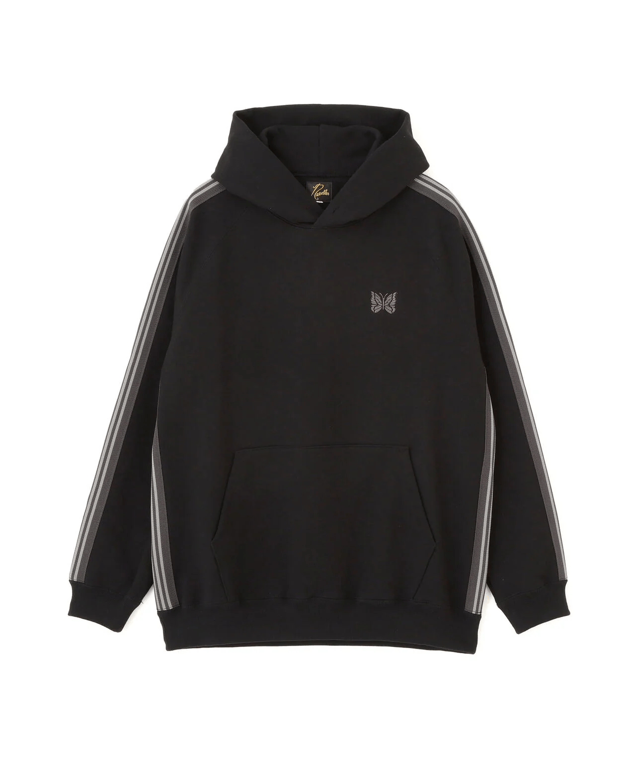 Needles/ニードルズ/【B'2nd EXCLUSIVE】Track Hoodie - Cotton Jersey BLACK×GRAY 2XL