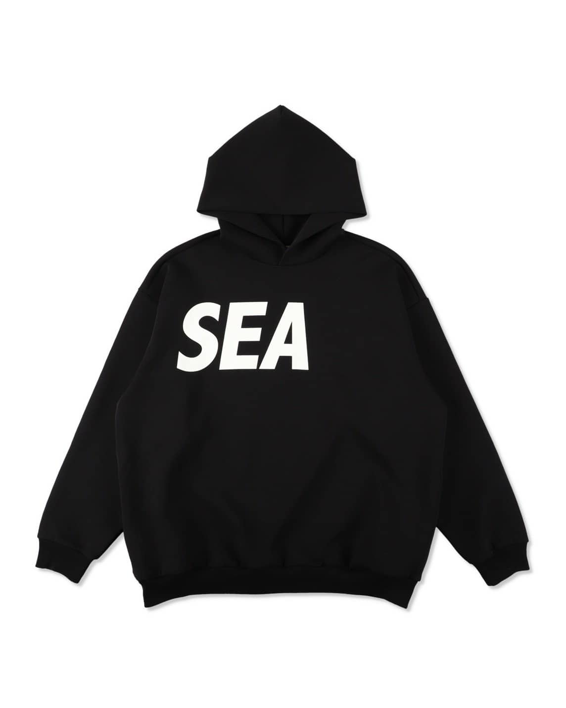 WINDANDSEA/ウィンダンシー/Loose fit Hooded Sweatshirt BLACK L