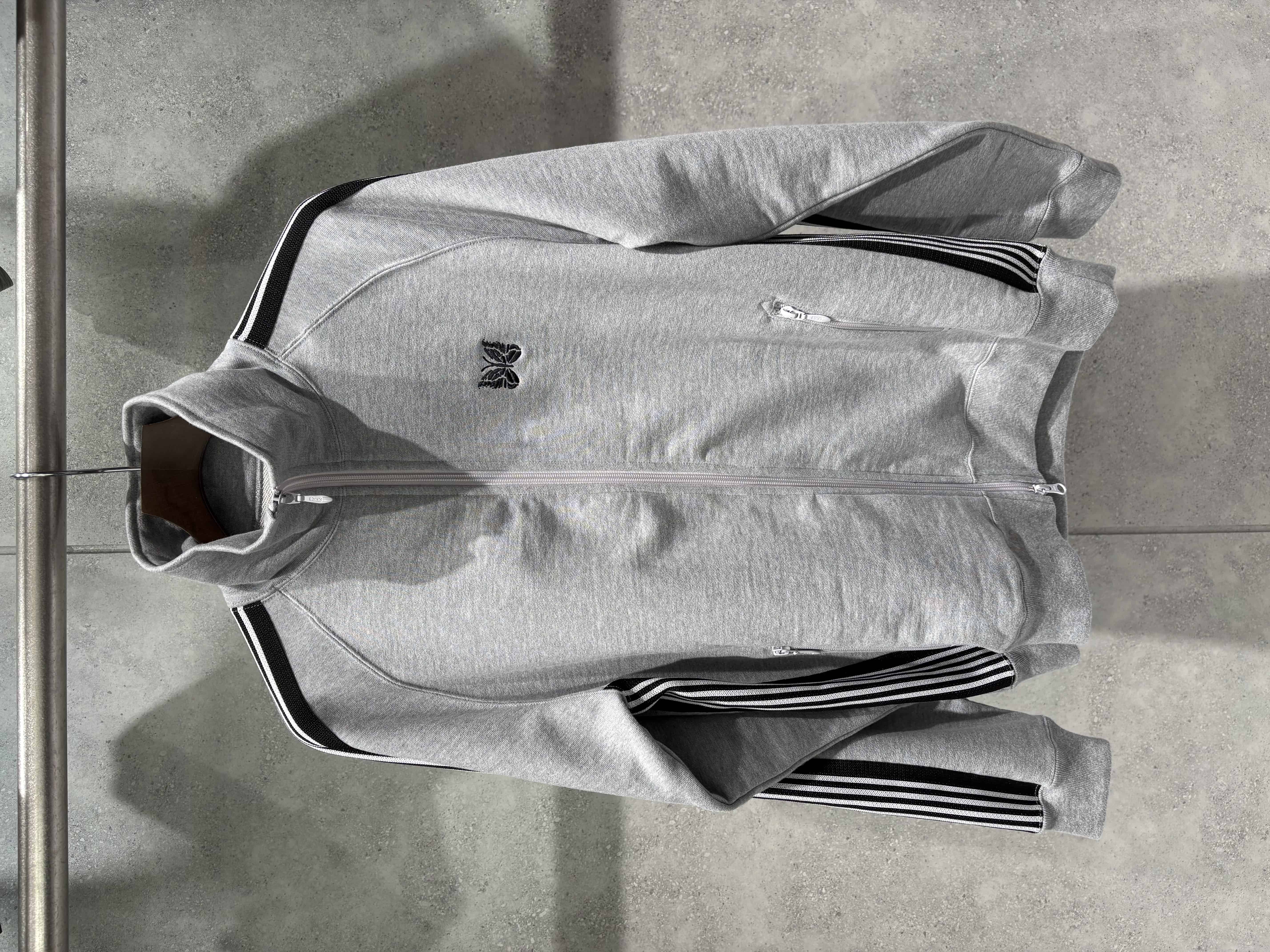 Needles/ニードルズ/【B'2nd EXCLUSIVE】Track Jacket - Cotton Jersey GRAY×WHITE L