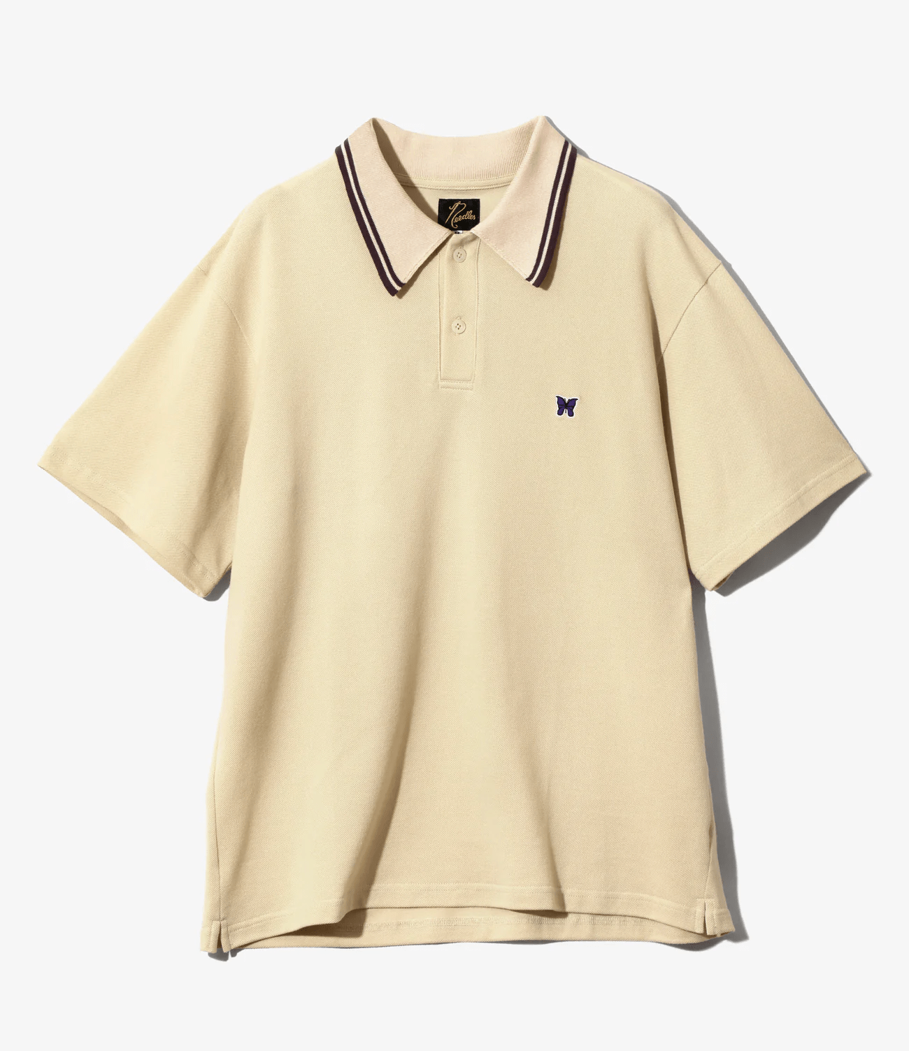 Needles/ニードルズ/REGULAR COLLAR POLO - COTTON PIQUE BEIGE S