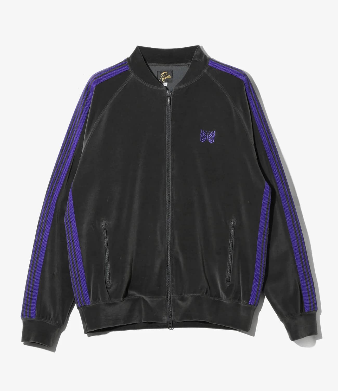 NEEDLES/ニードルズ/RIB COLLAR TRACK JACKET - C/PE VELOUR C-Charcoal M