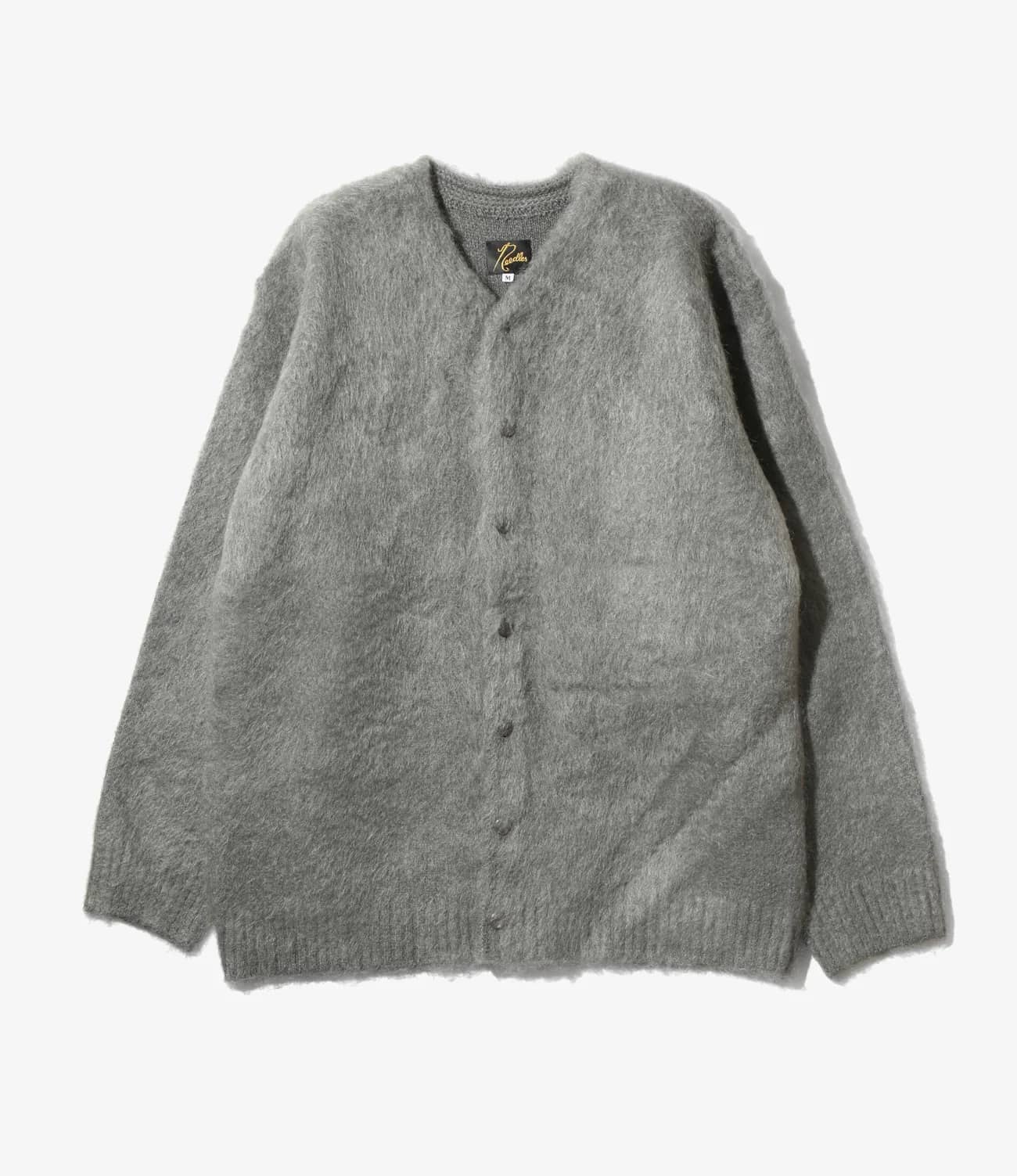 NEEDLES/ニードルズ/MOHAIR CREW NECK CARDIGAN - SOLID BLUE GREY XS