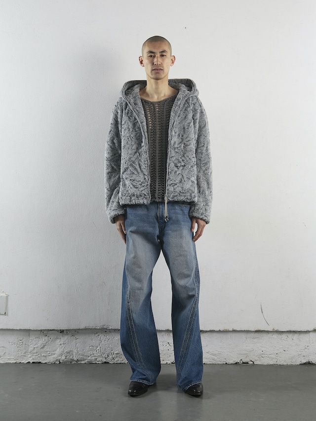 NVRFRGT ネヴァーフォーゲット 24AW FAUX SHEARLING FULL ZIP UP