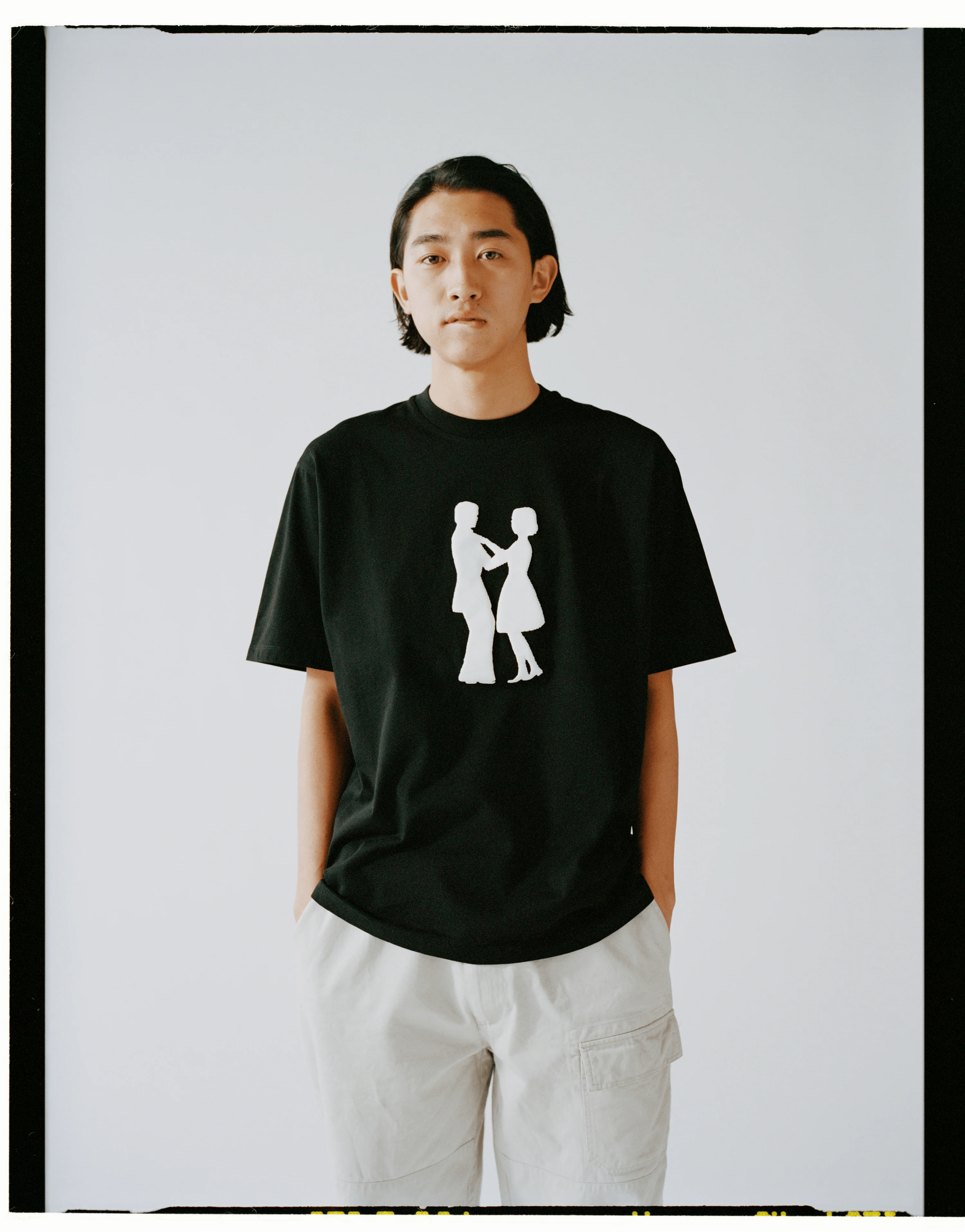 loosejoints/ルーズジョインツ/TOMOO GOKITA - 'SILHOUETTE ROMANCE' S/S TEE BLACK S