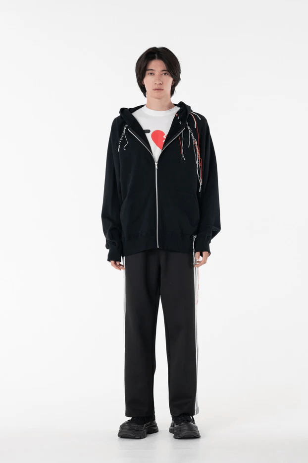 DISCOVERED/ディスカバード/LOOPING ZIP SWEAT HOODIE BLACK 1