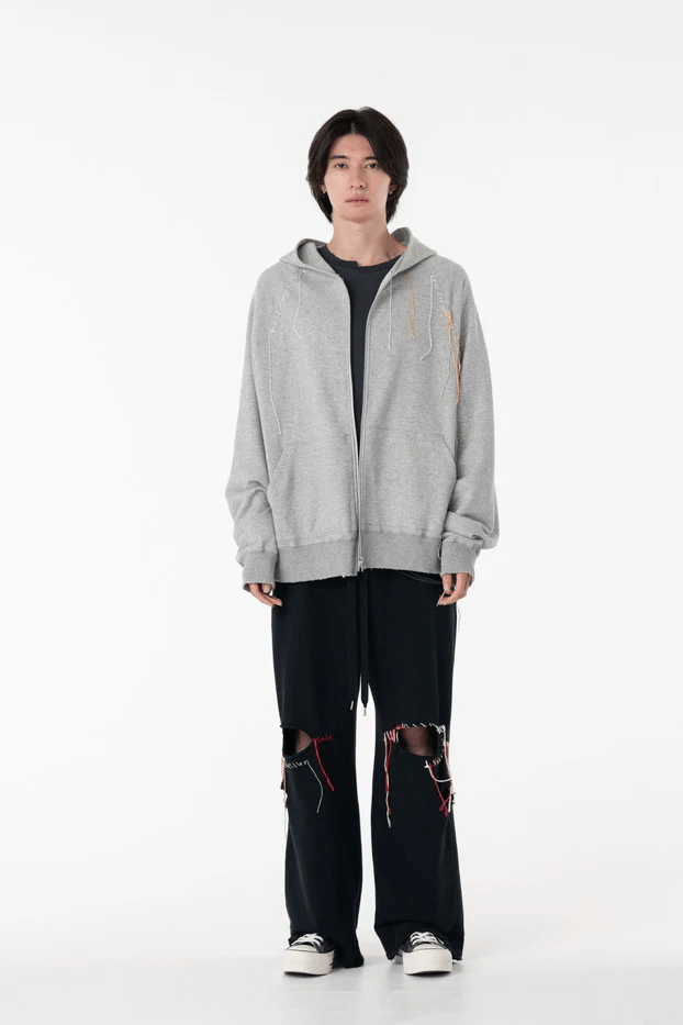 DISCOVERED/ディスカバード/LOOPING ZIP SWEAT HOODIE GREY 1