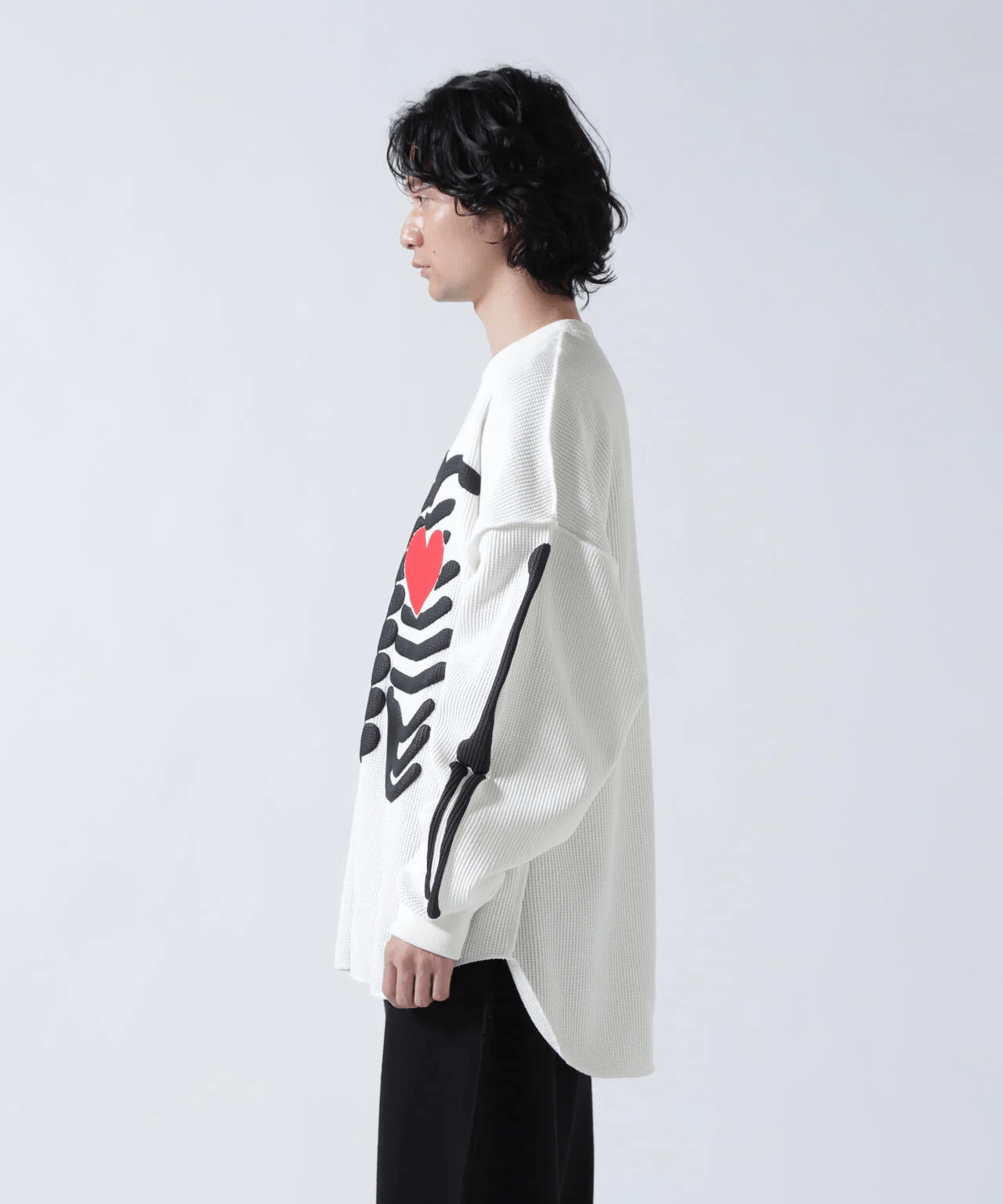 DISCOVERED/ディスカバード/別注BONE WAFFLE LONG SLEEVE TEE WHITE 1