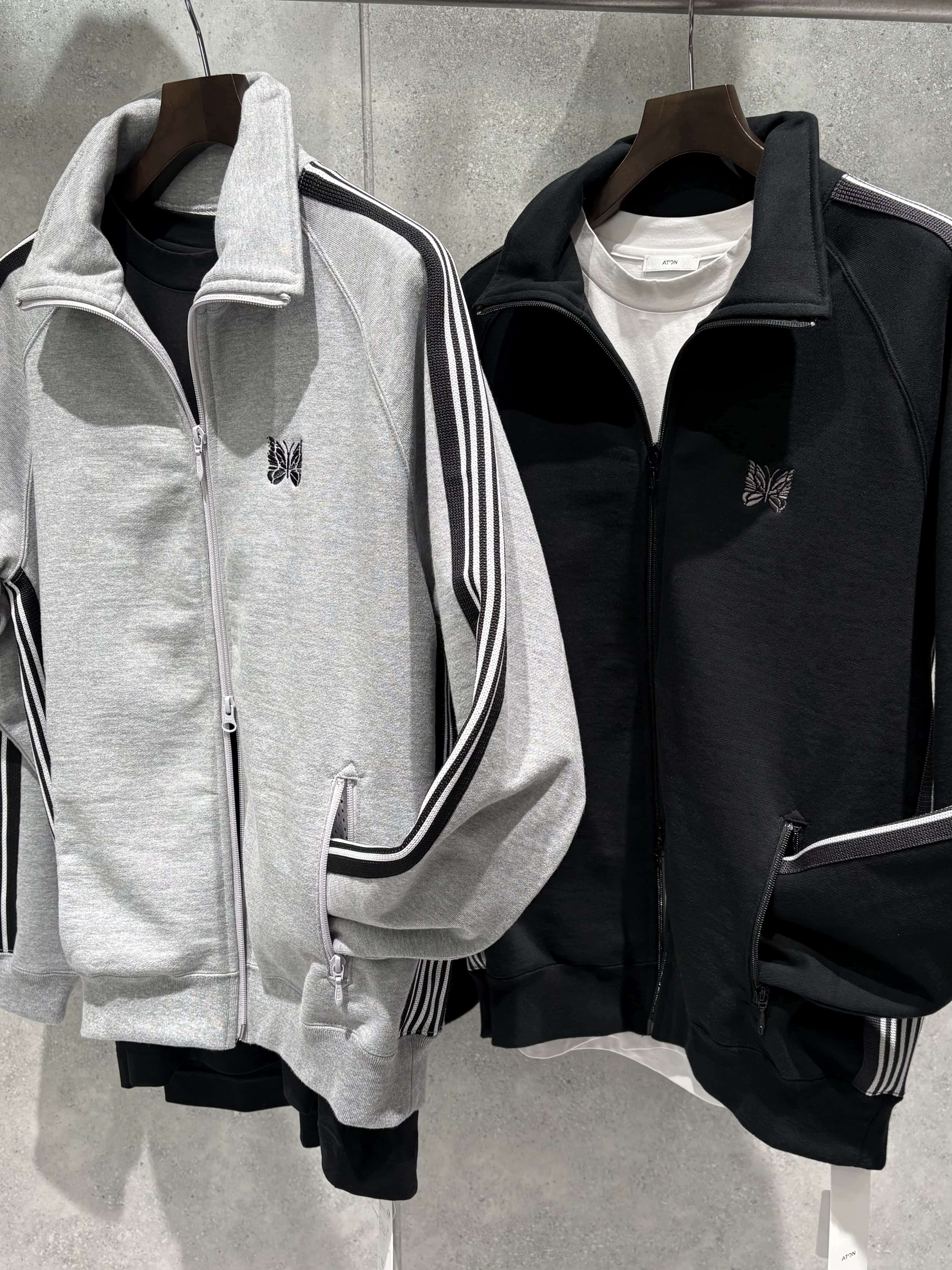 Needles/ニードルズ/【B'2nd EXCLUSIVE】Track Jacket - Cotton Jersey GRAY×WHITE M