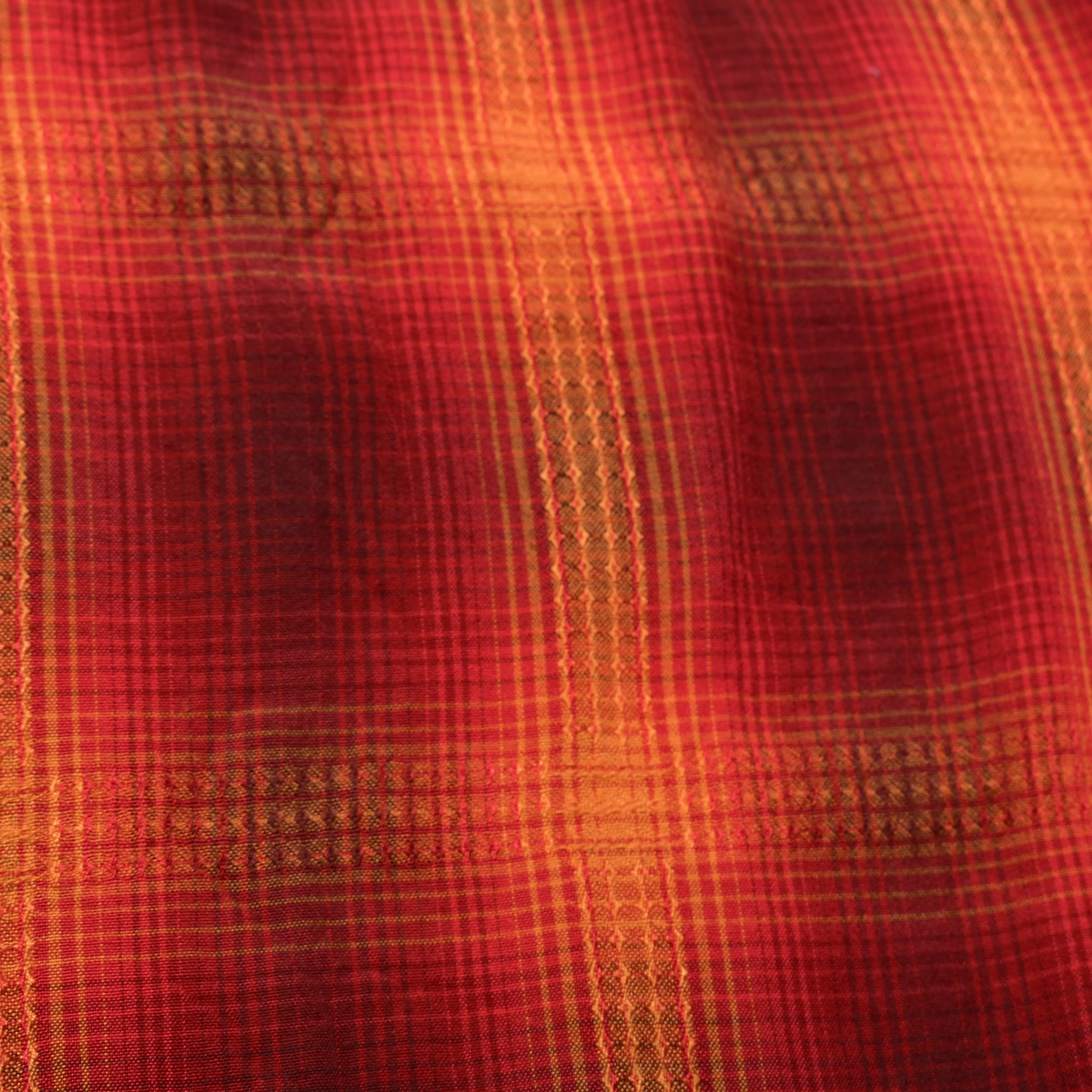 MINEDENIM/マインデニム/Rayon Dobby Plaid S.S Open Collar SH RPT 1