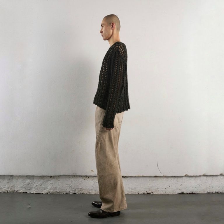 NVRFRGT/ネバーフォーゲット/3D TWISTED JEANS BEIGE 1