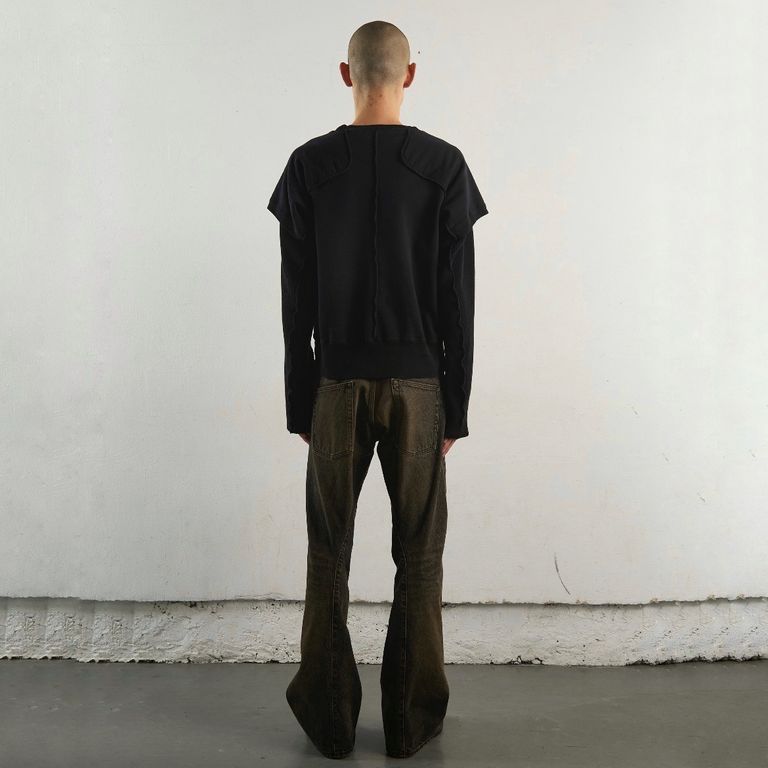 NVRFRGT/ネバーフォーゲット/3D TWISTED JEANS BLACK 1