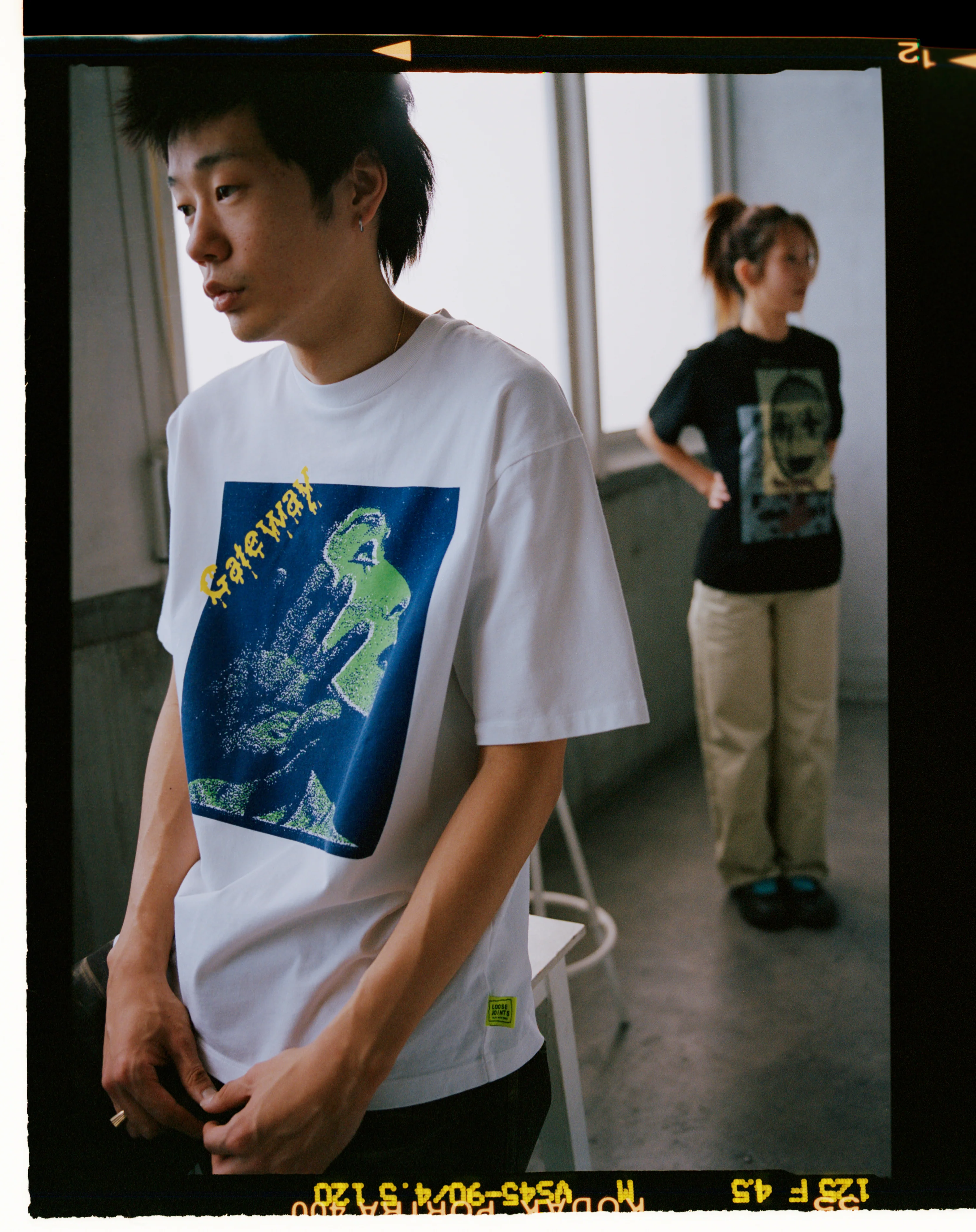 loosejoints/ルーズジョインツ/ED DAVIS - 'GATEWAY' S/S TEE WHITE S