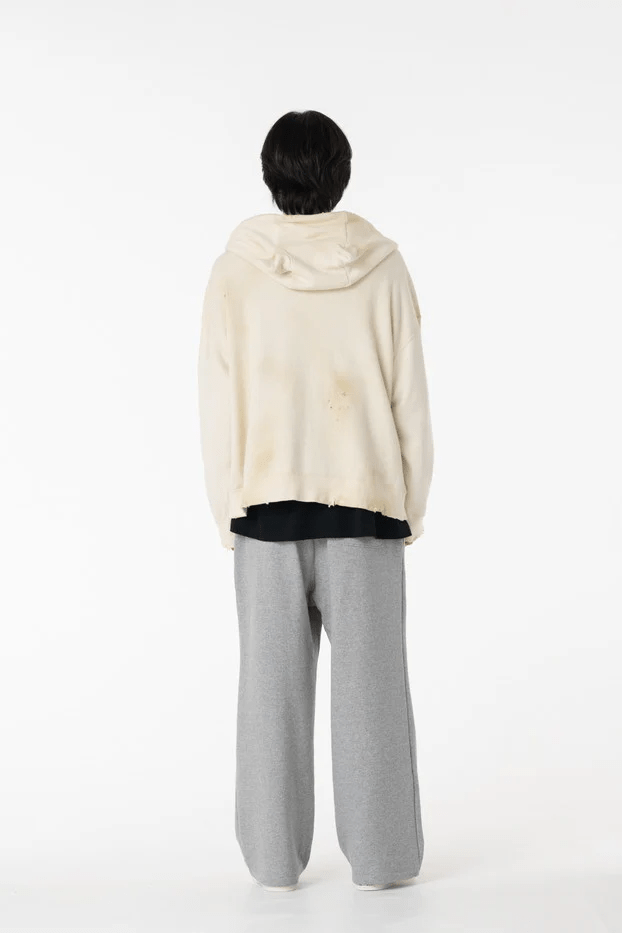 DISCOVERED/ディスカバード/DEVIL EAR DAMAGE HOODIE ECRU 1