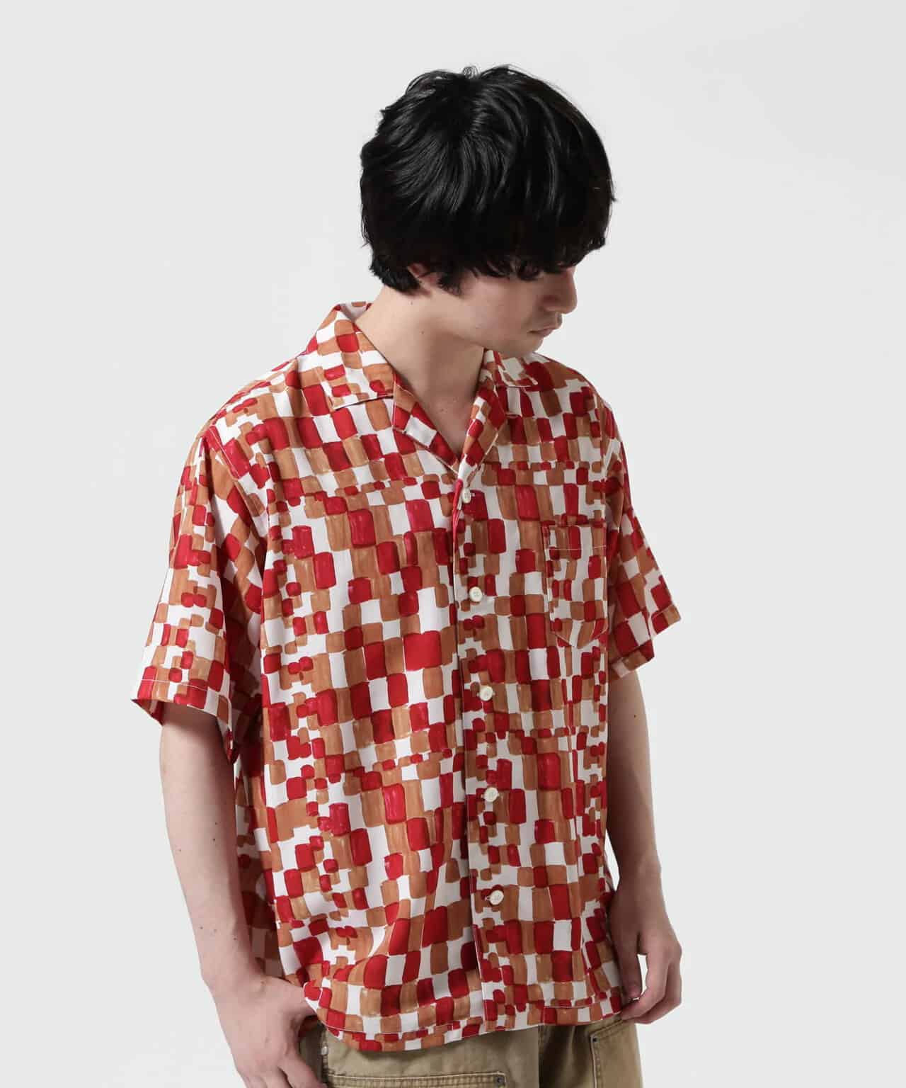 HOLO MARKET/ホロマーケット/HMV S/S SHIRTS/総柄アロハ半袖シャツ RED 1