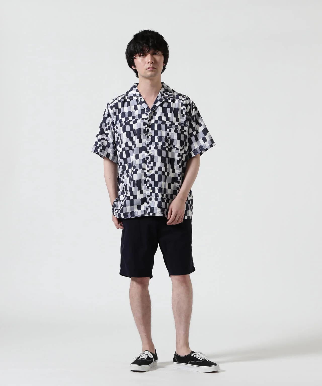 HOLO MARKET/ホロマーケット/HMV S/S SHIRTS/総柄アロハ半袖シャツ CHARCOAL 1