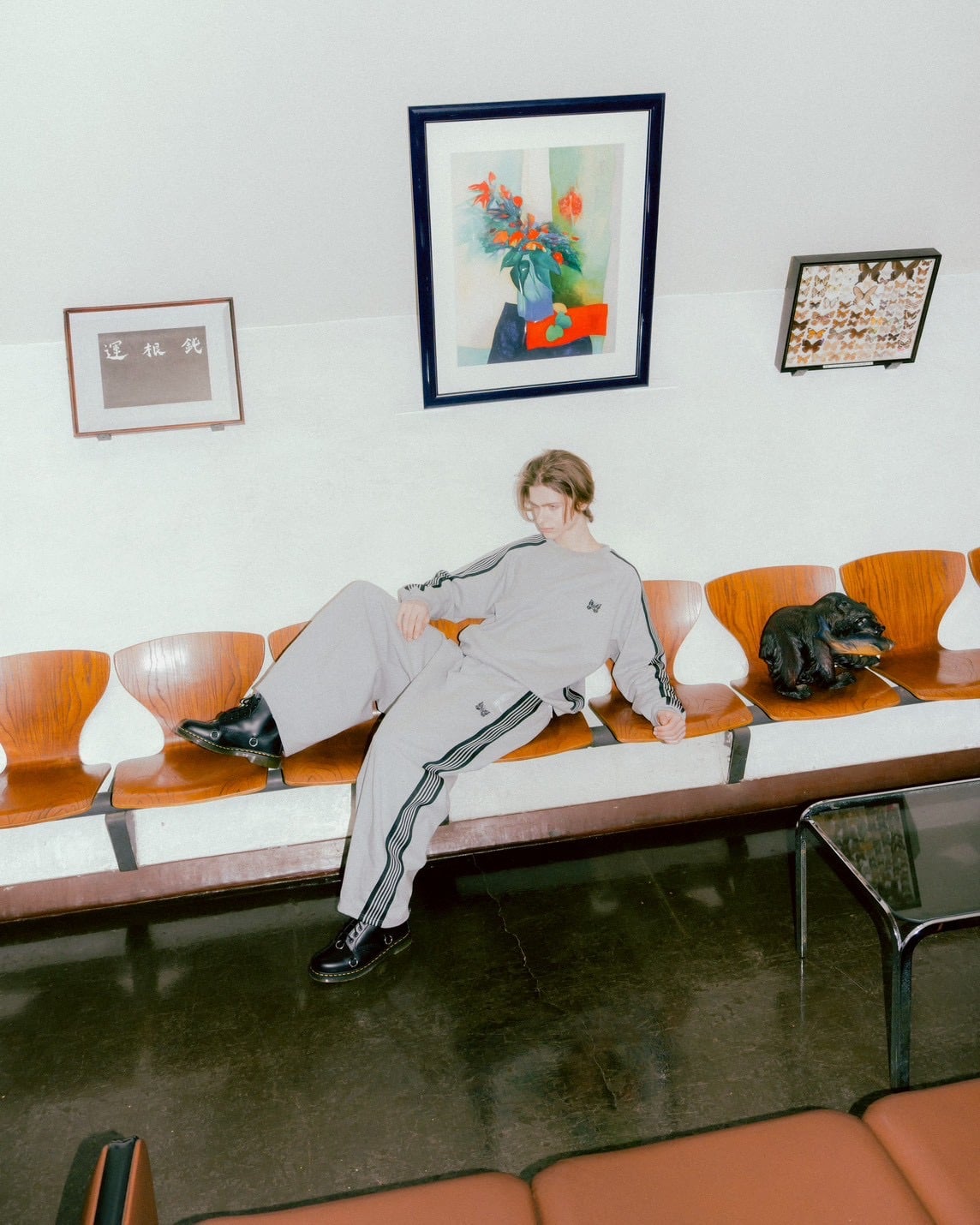 Needles/ニードルズ/【B'2nd EXCLUSIVE】Track Crew Neck - Cotton Jersey GRAY×GRAY S