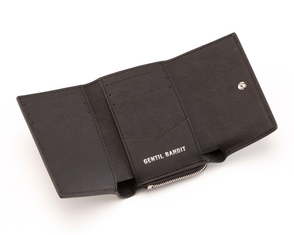 GENTIL BANDIT/ジャンティバンティ/トライフォールドウォレット ブラックカモ F