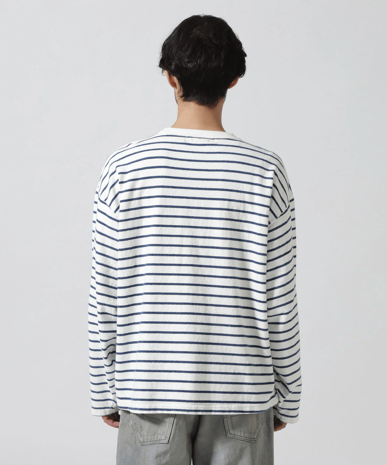 REMI RELIEF/レミレリーフ/INDIGOボーダーロンT（US NAVY) BLUE M