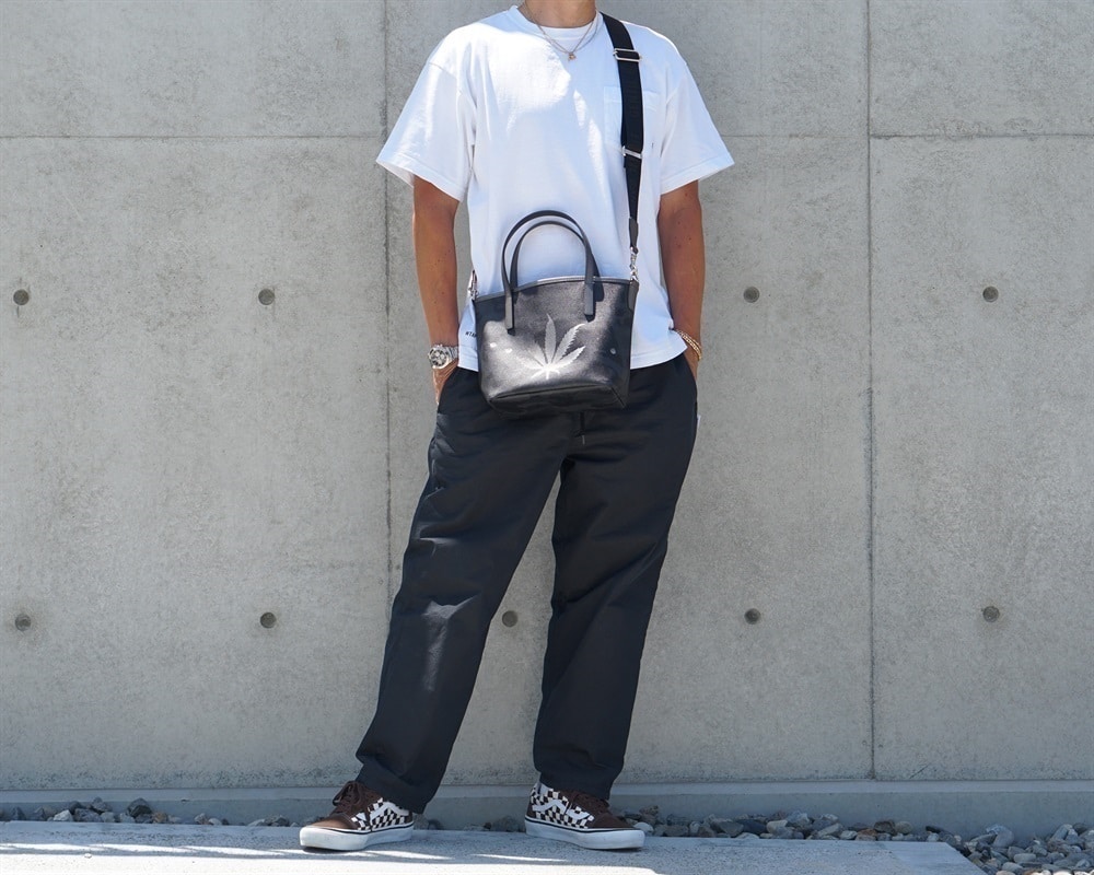 GENTIL BANDIT/ジャンティバンティ/14th Anniv. Ltd トートバッグPM ブラックカモ×ガンメタル（リーフ） F