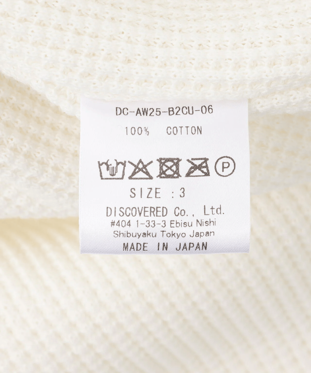 DISCOVERED/ディスカバード/別注BONE WAFFLE LONG SLEEVE TEE BLACK 1