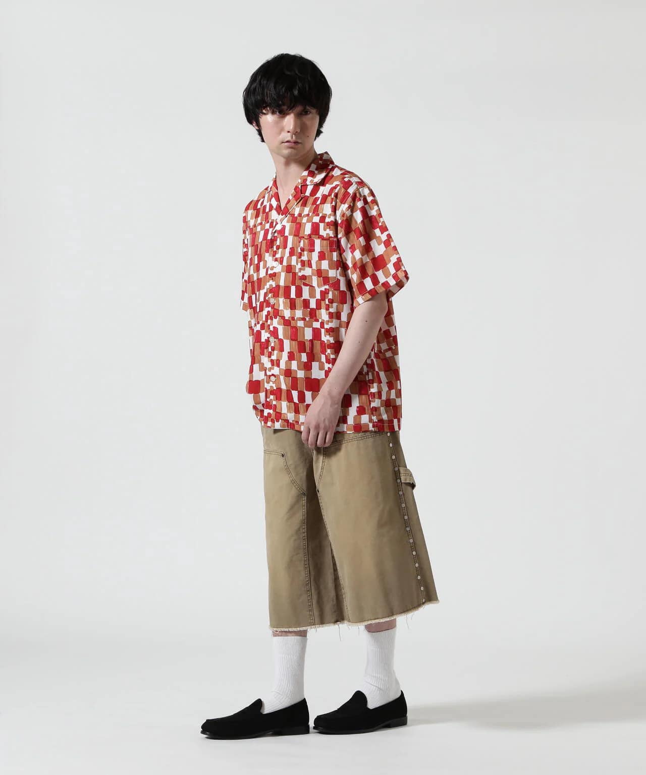 HOLO MARKET/ホロマーケット/HMV S/S SHIRTS/総柄アロハ半袖シャツ RED 1